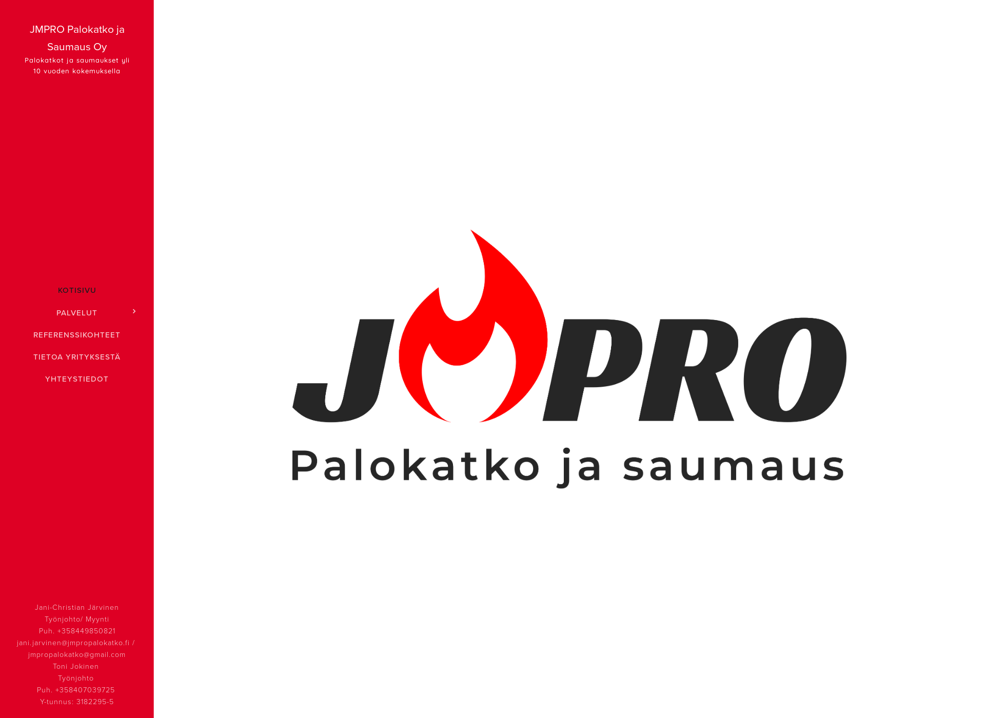 Skärmdump för jmpropalokatko.fi