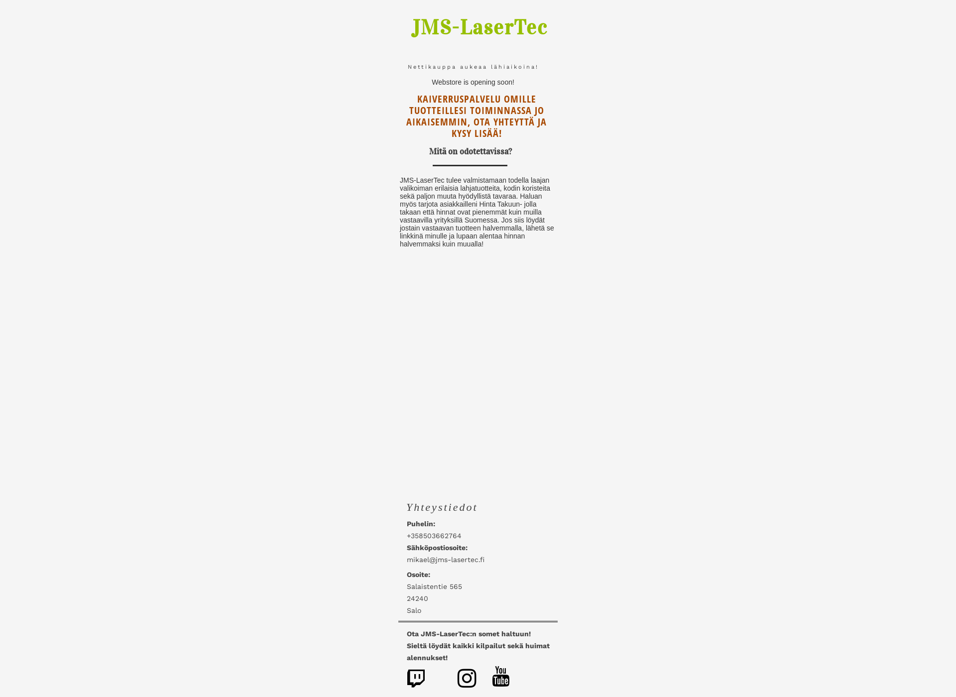 Skärmdump för jms-lasertec.fi