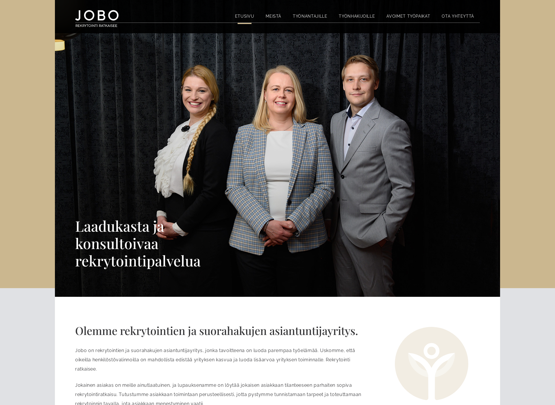 Skärmdump för jobo.fi