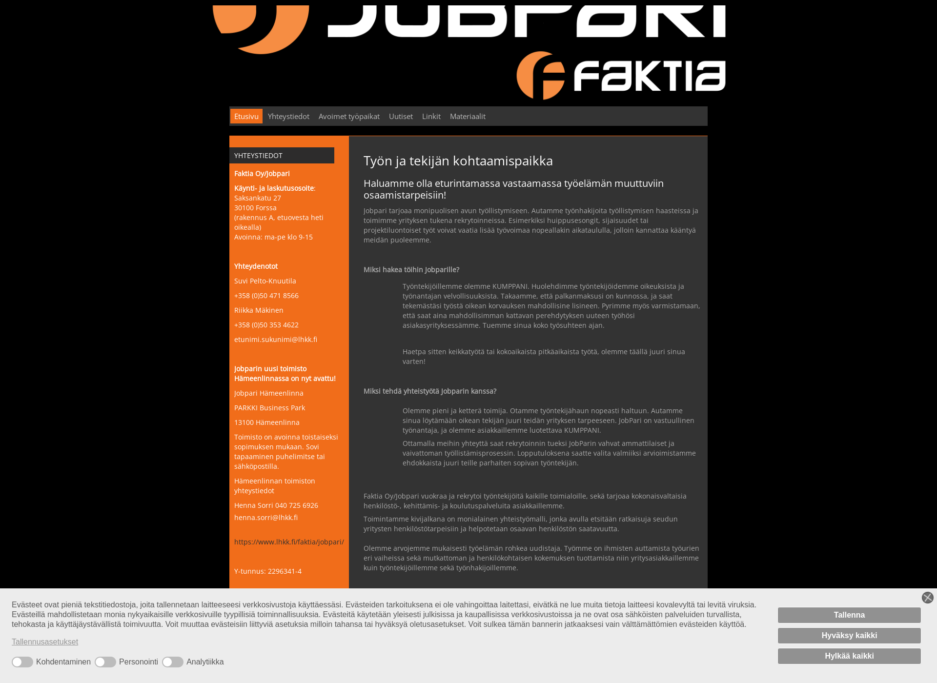 Screenshot for jobpari.fi