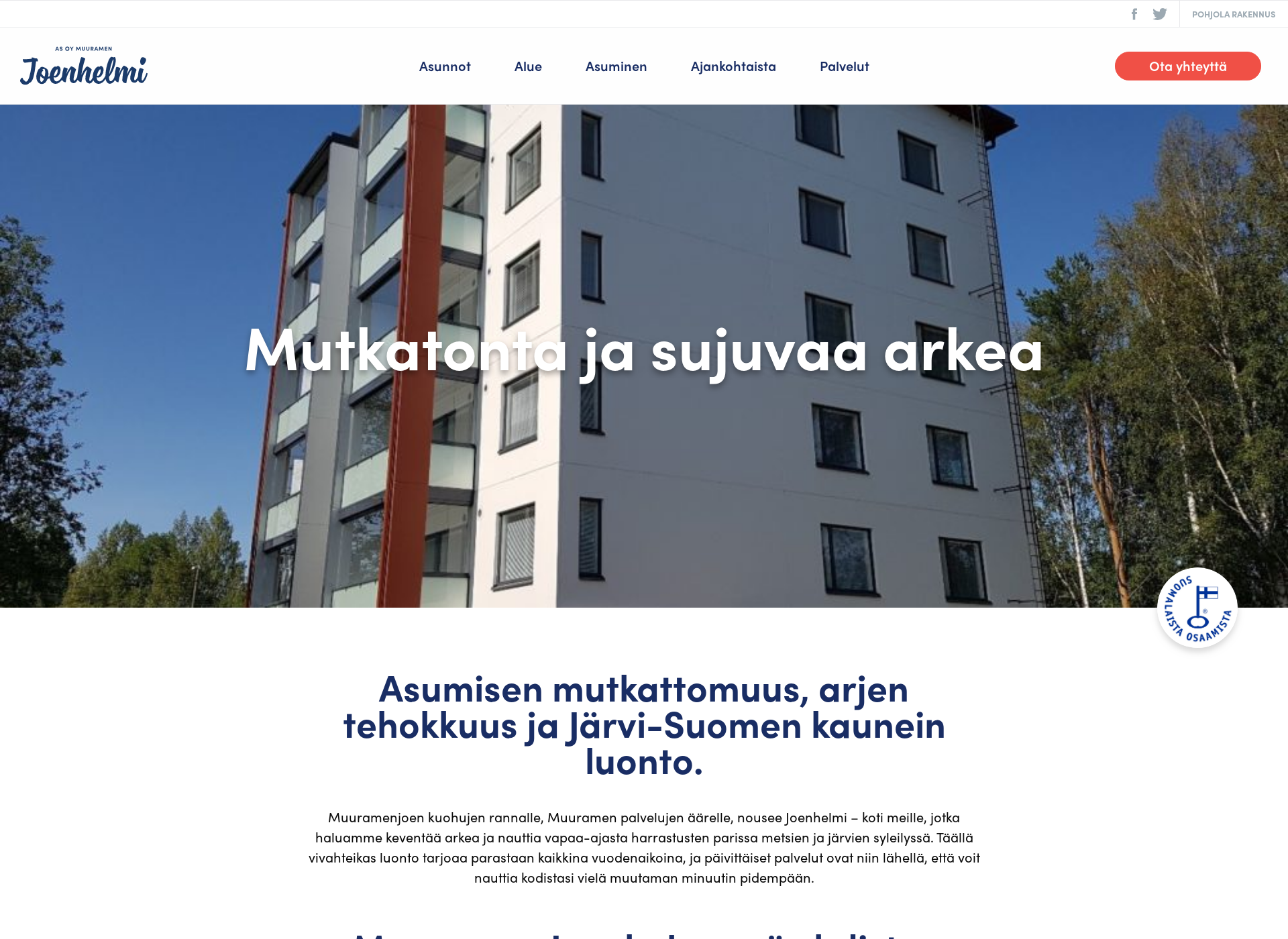 Skärmdump för joenhelmi.fi