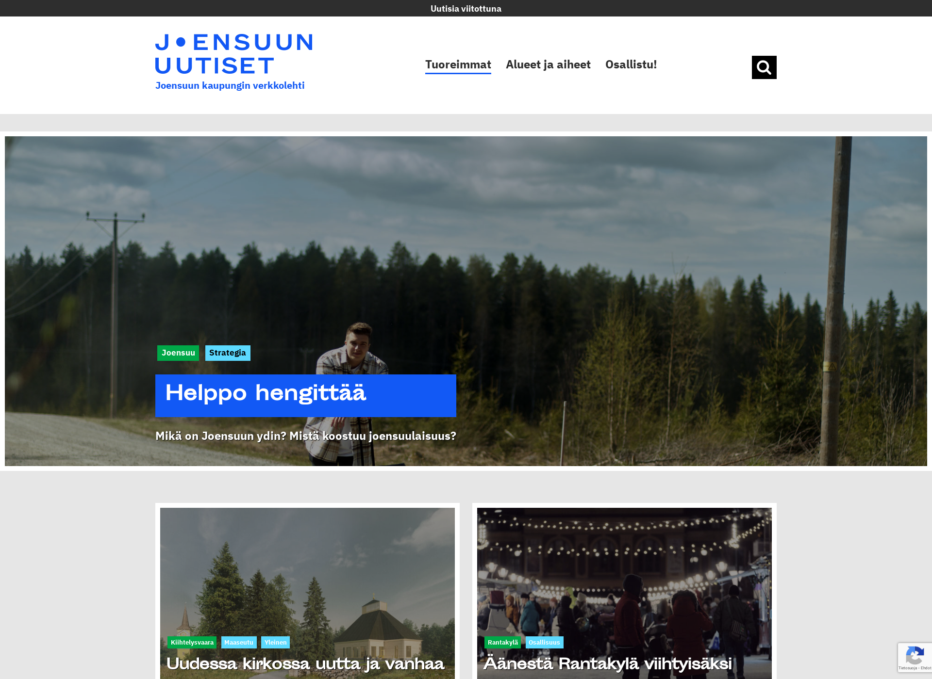Screenshot for joensuunuutiset.fi