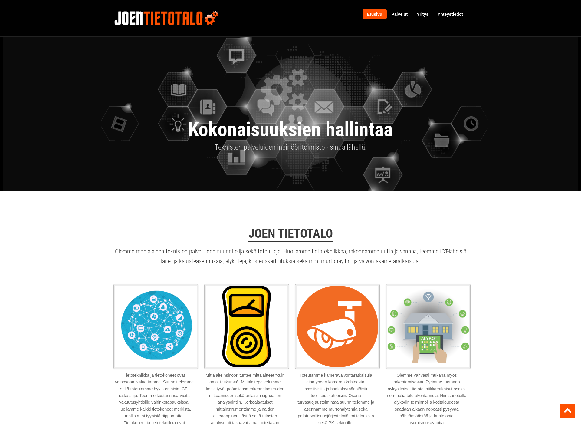 Screenshot for joentietotalo.fi