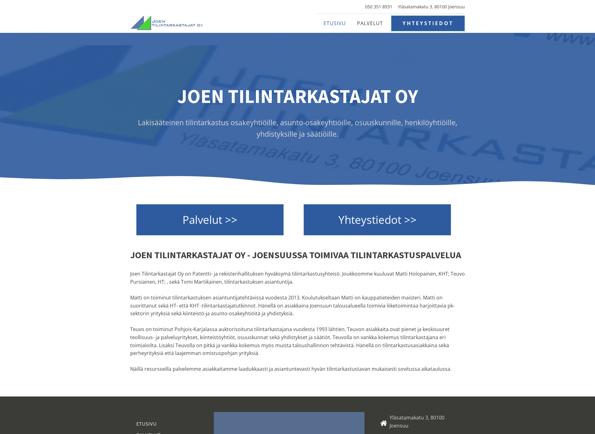 Screenshot for joentilintarkastajat.fi