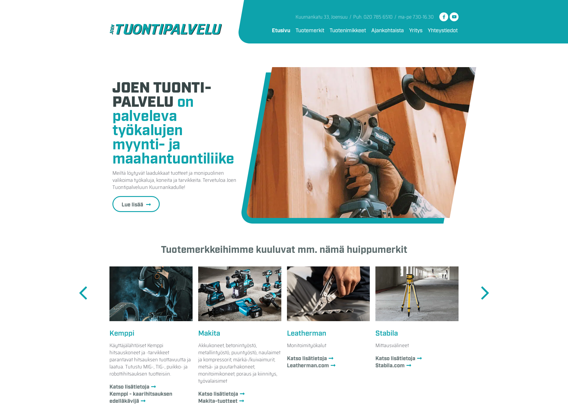 Screenshot for joentuontipalvelu.fi