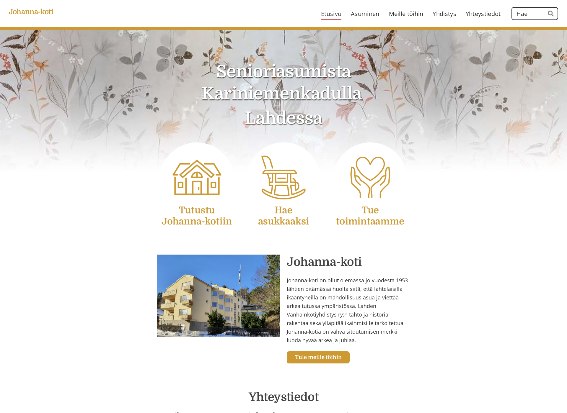 Screenshot for johannakoti.fi