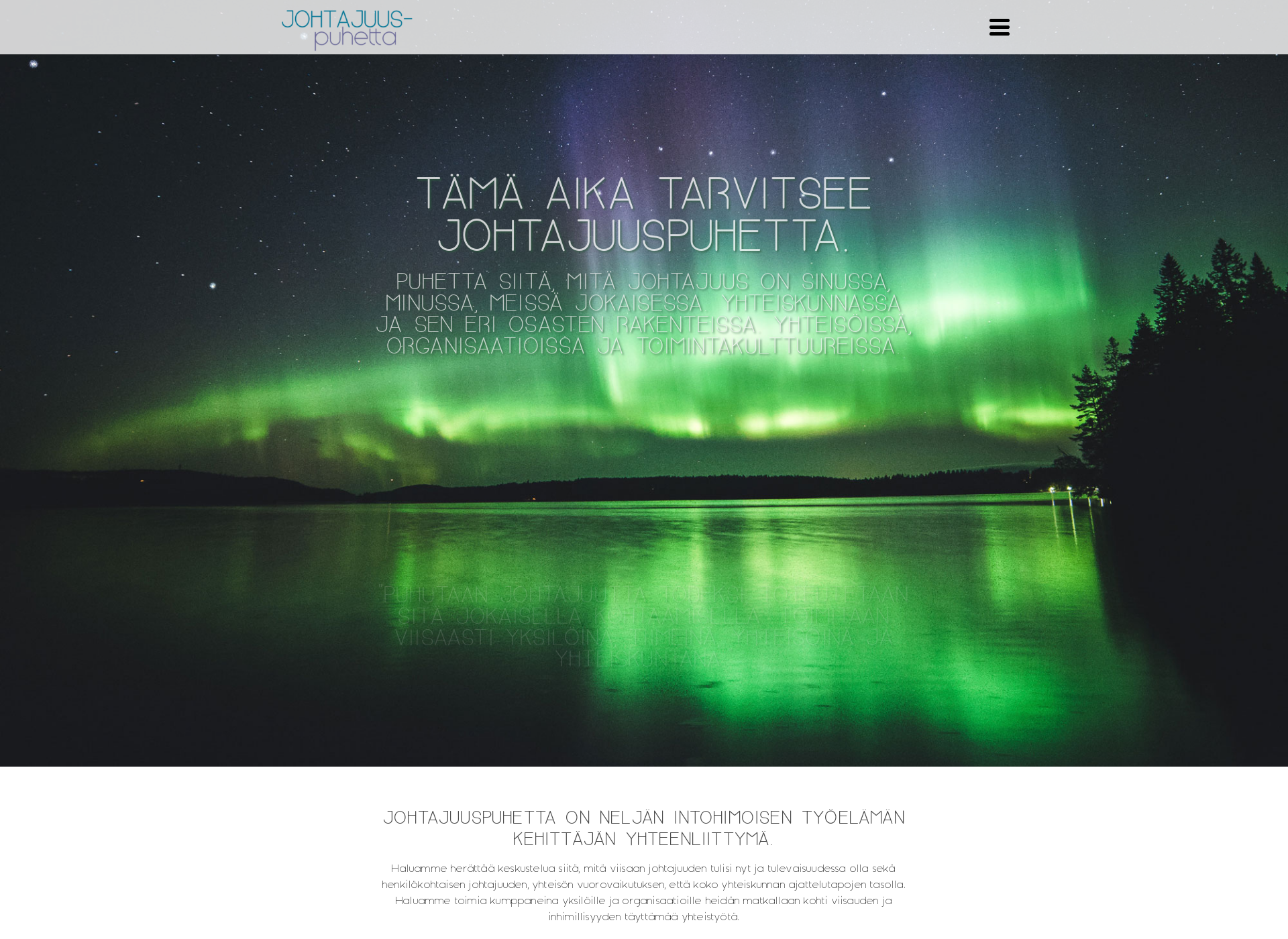 Screenshot for johtajuuspuhetta.fi