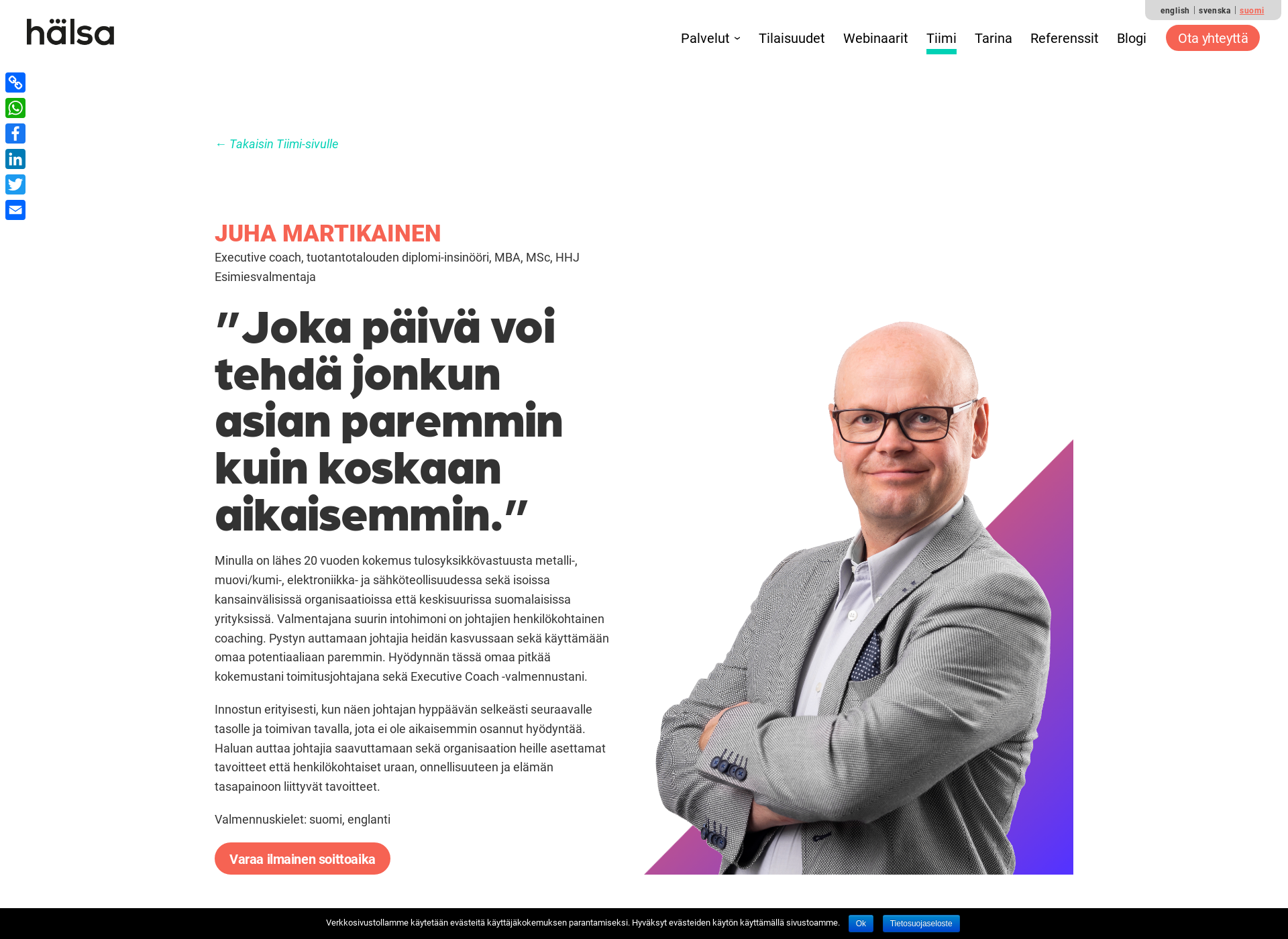 Screenshot for johtamisenpt.fi