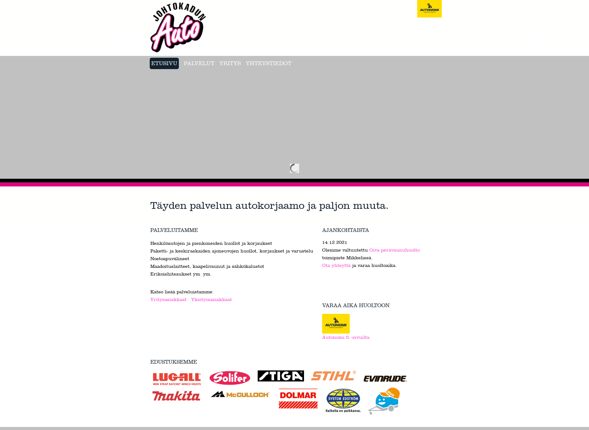 Screenshot for johtokadunauto.fi