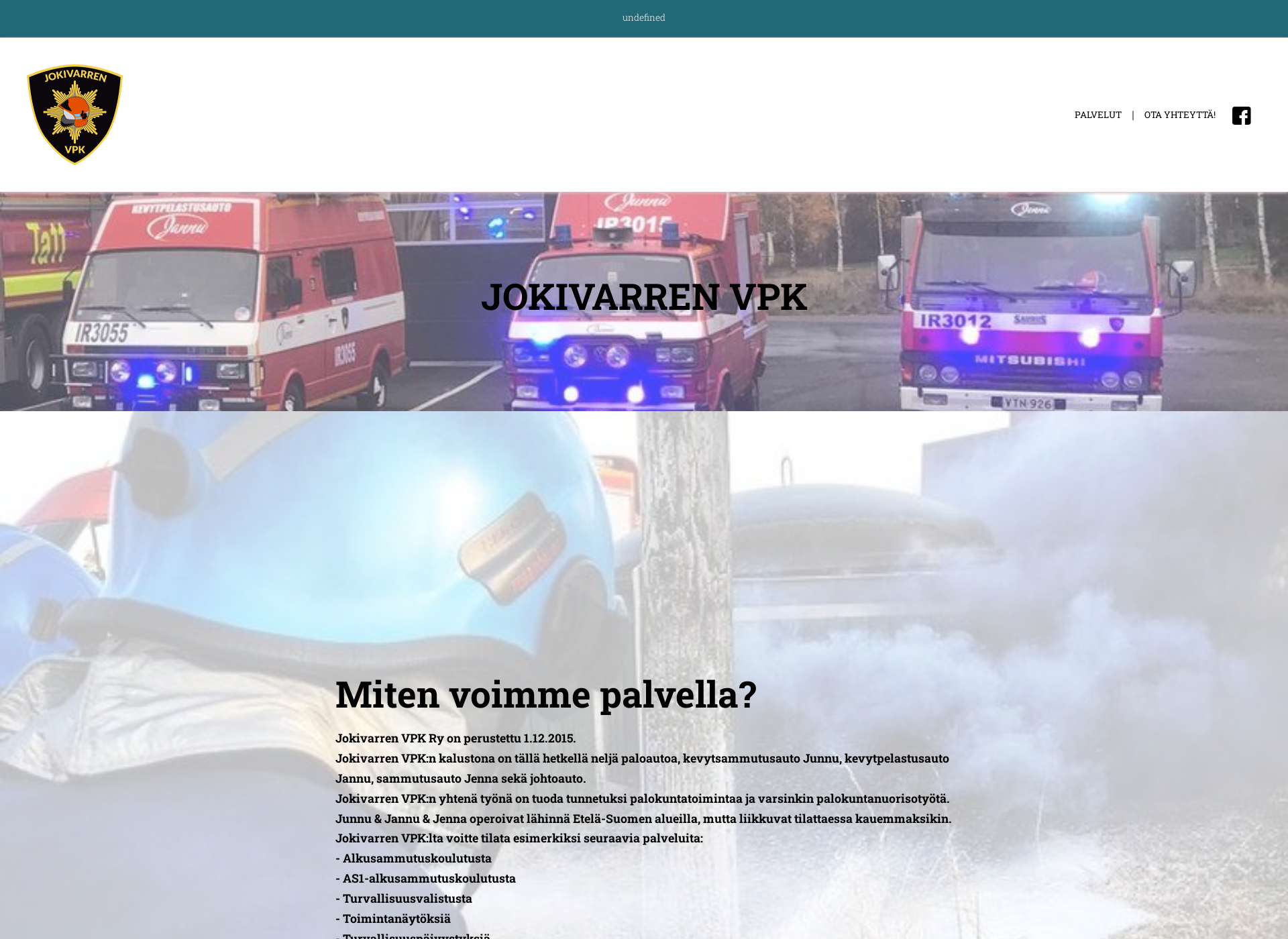 Skärmdump för jokivarrenvpk.fi