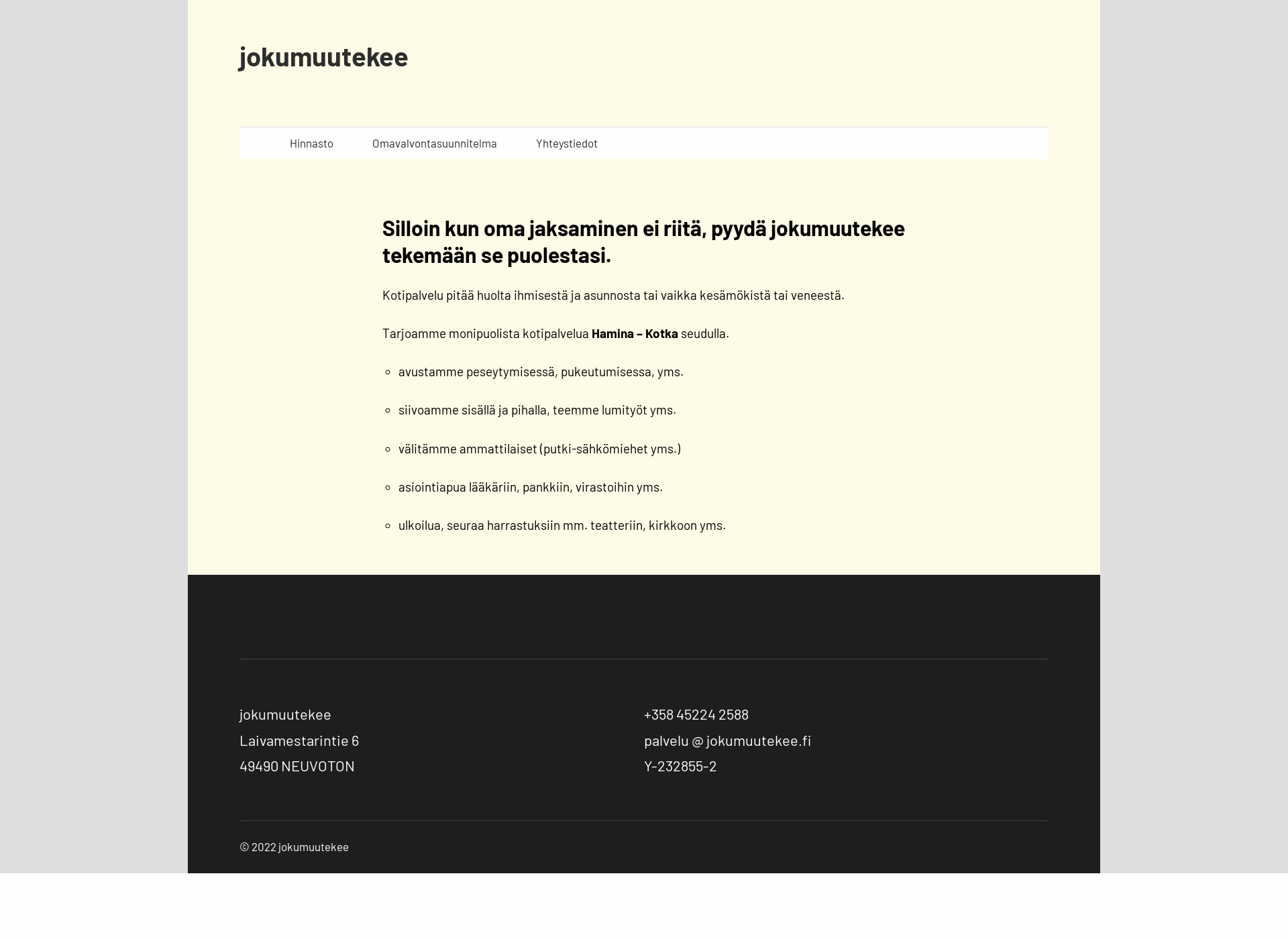 Screenshot for jokumuutekee.fi