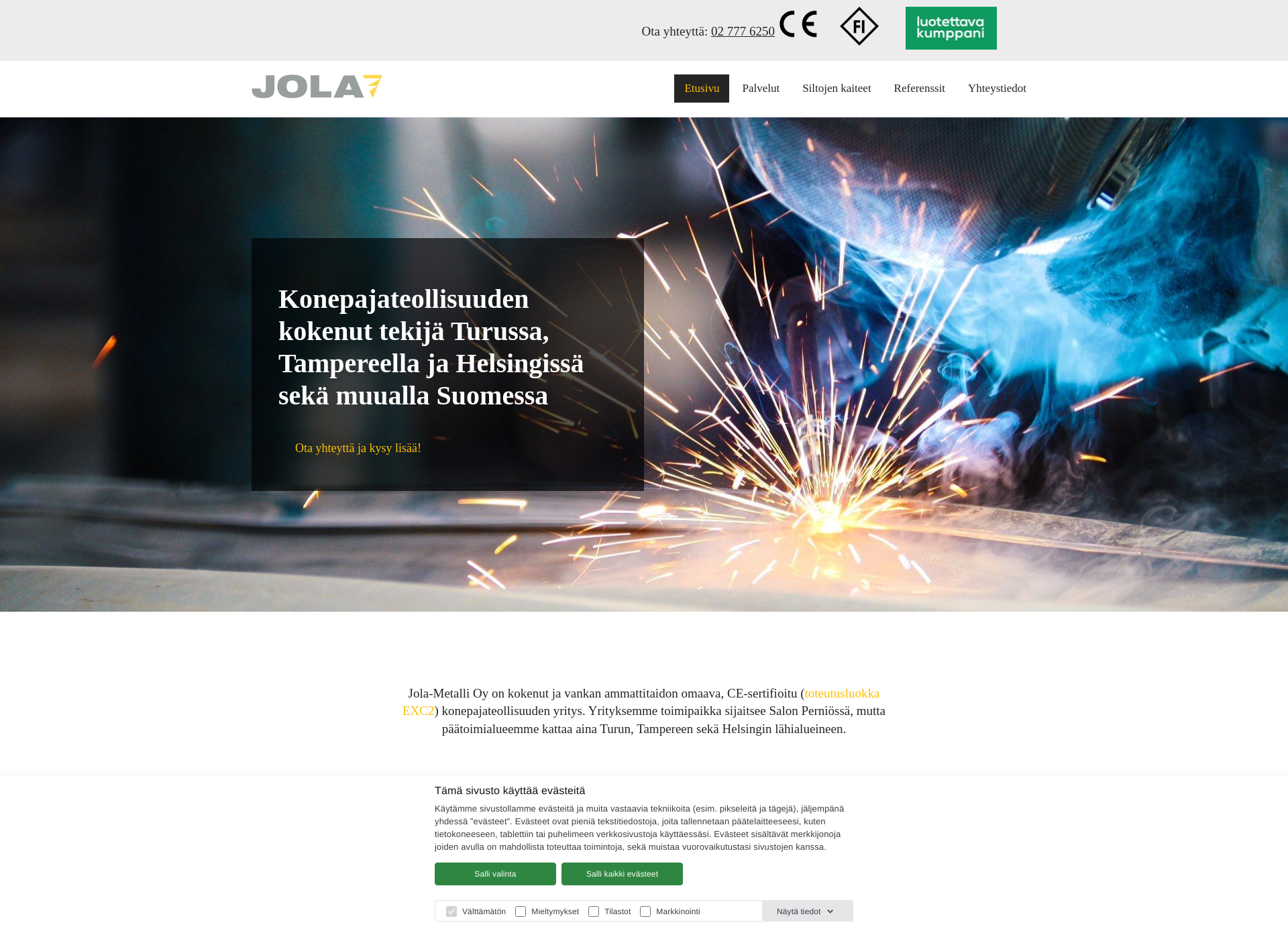 Screenshot for jola-metalli.fi