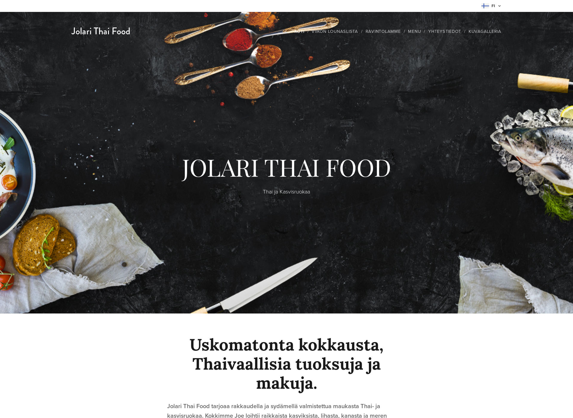 Skärmdump för jolarithaifood.fi