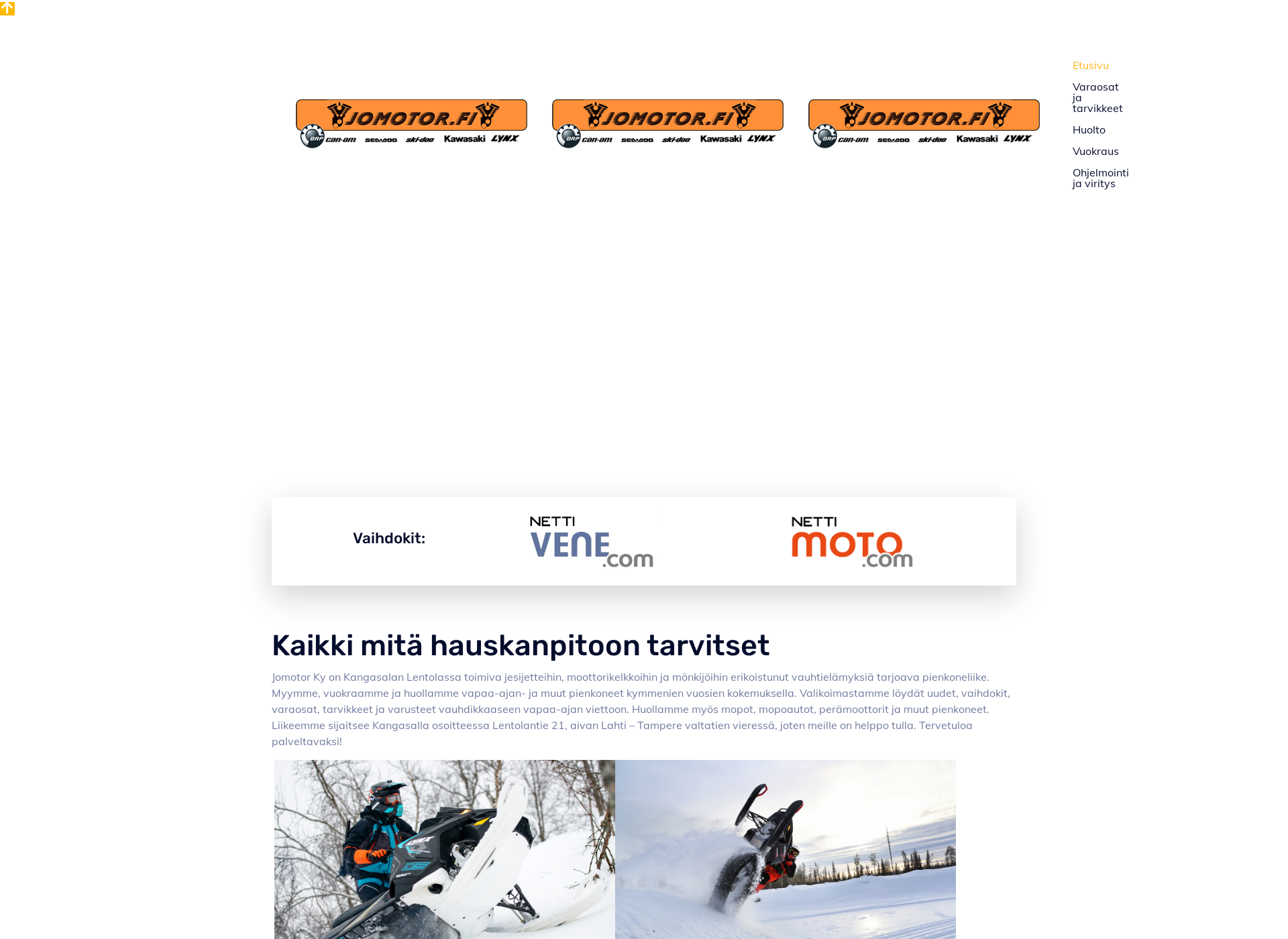 Skärmdump för jomotor.fi