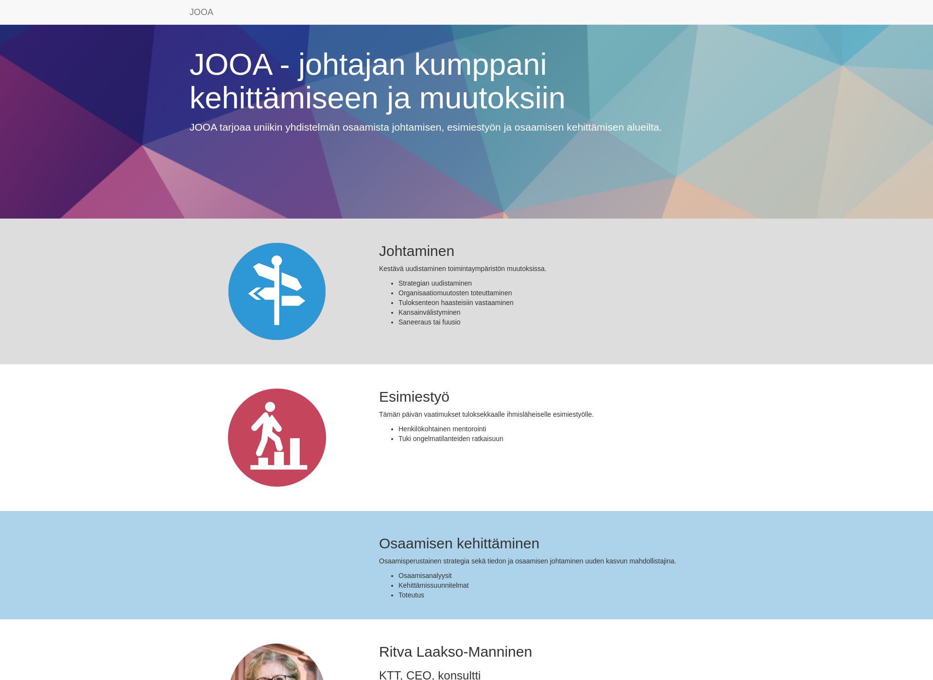 Skärmdump för jooa-oy.fi