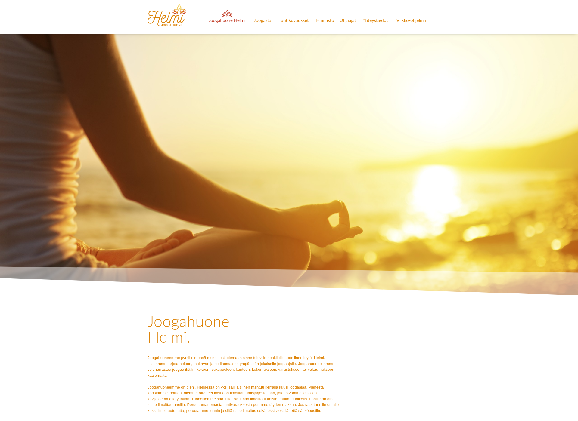 Screenshot for joogahuonehelmi.fi