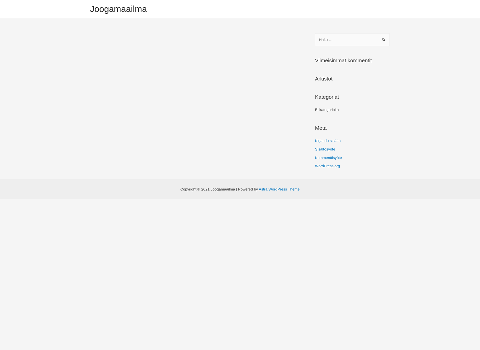 Screenshot for joogamaailma.fi