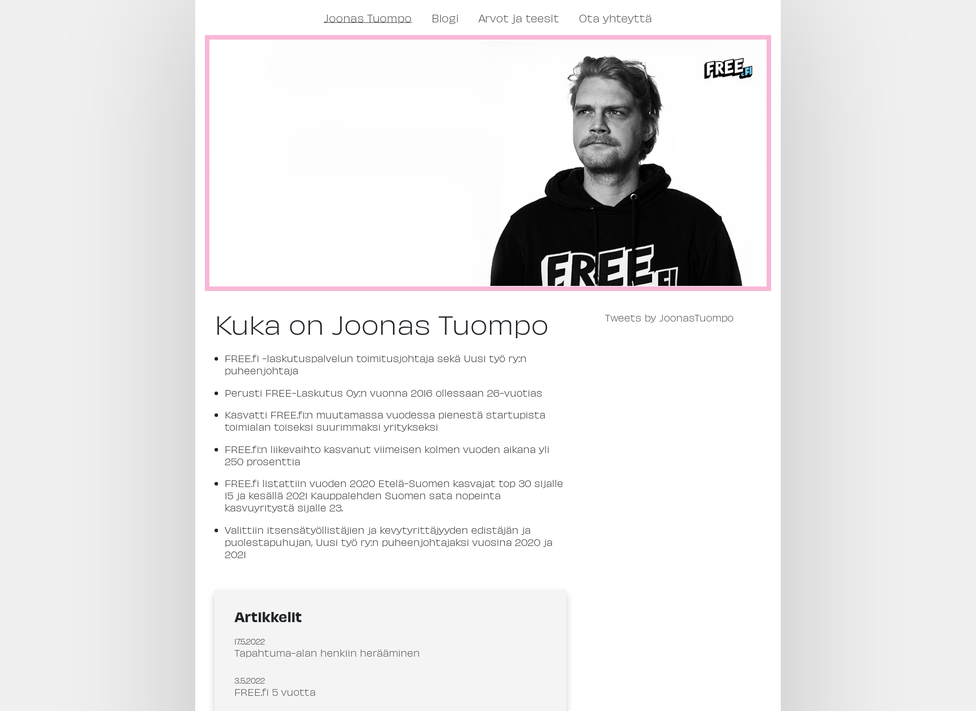 Screenshot for joonastuompo.fi