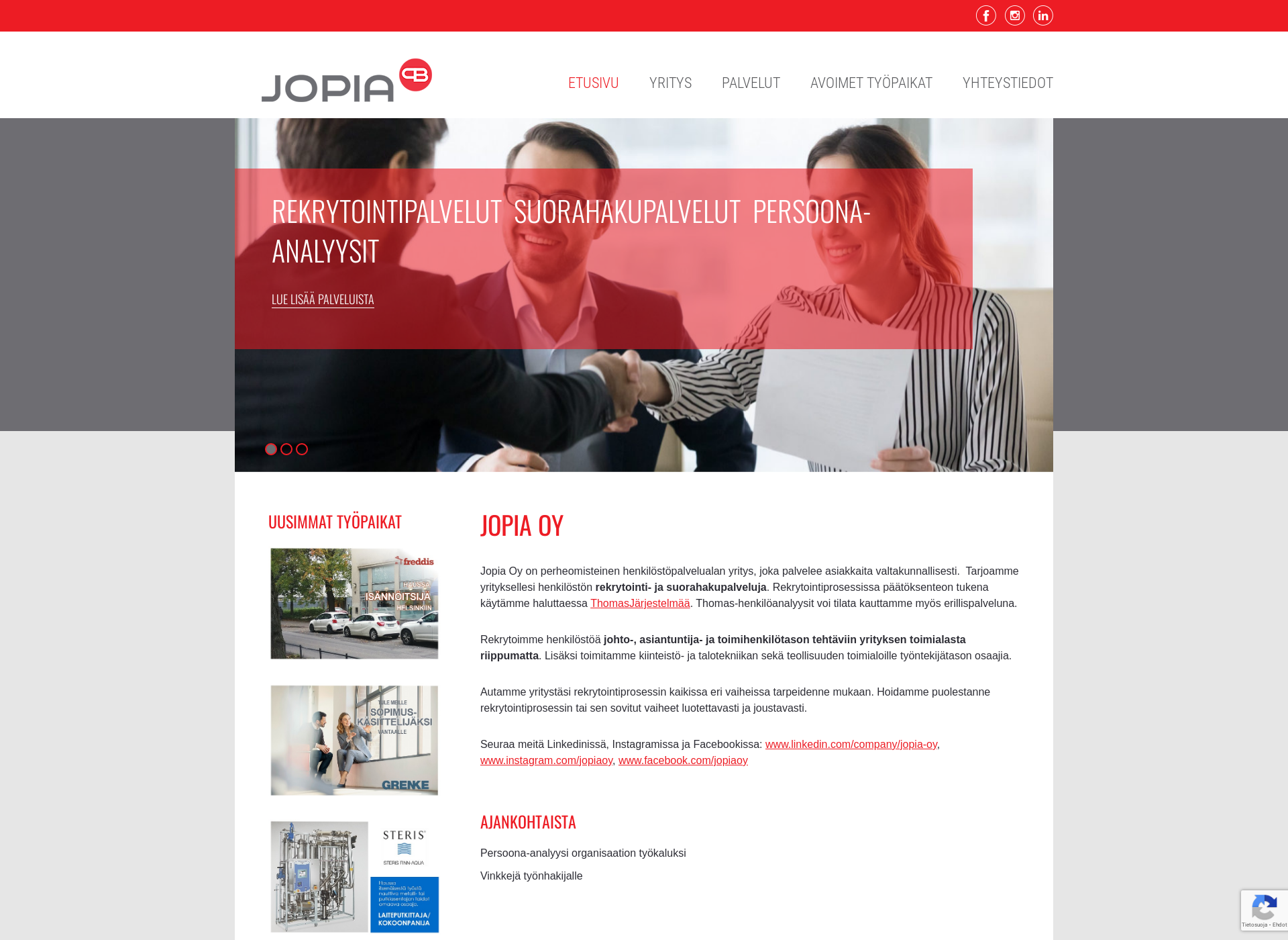 Screenshot for jopia.fi