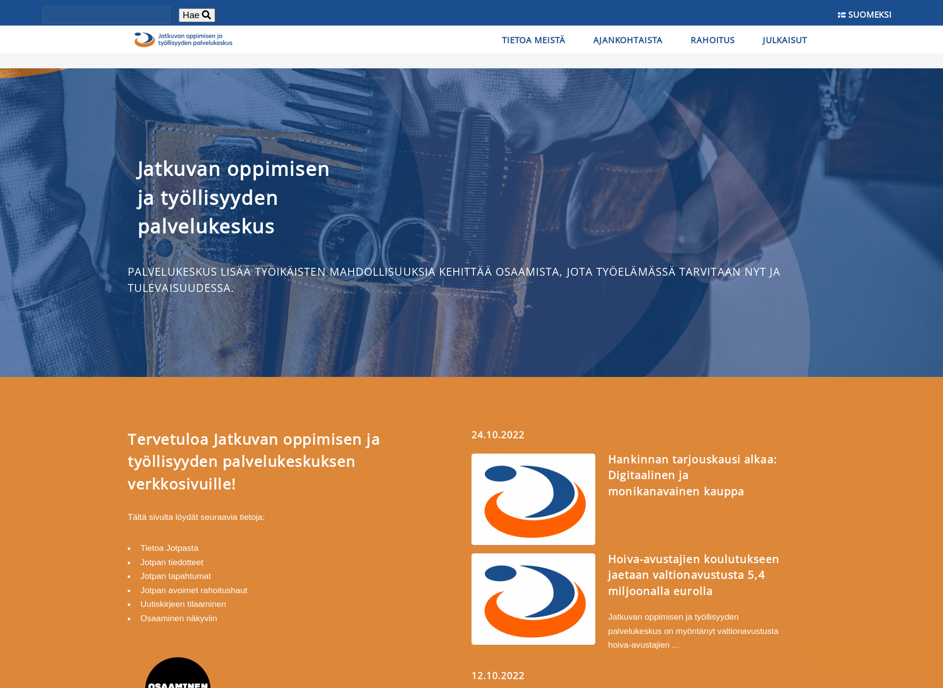 Screenshot for jotpa.fi