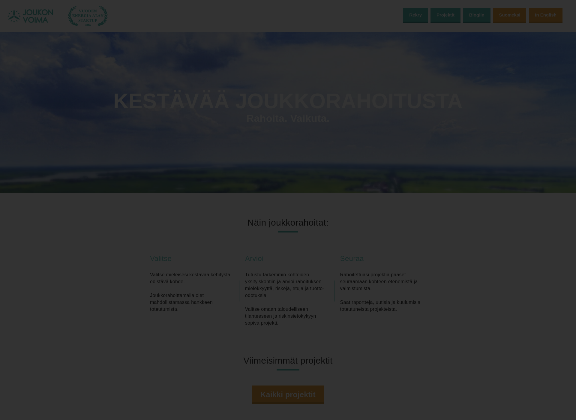 Screenshot for joukonvoima.fi
