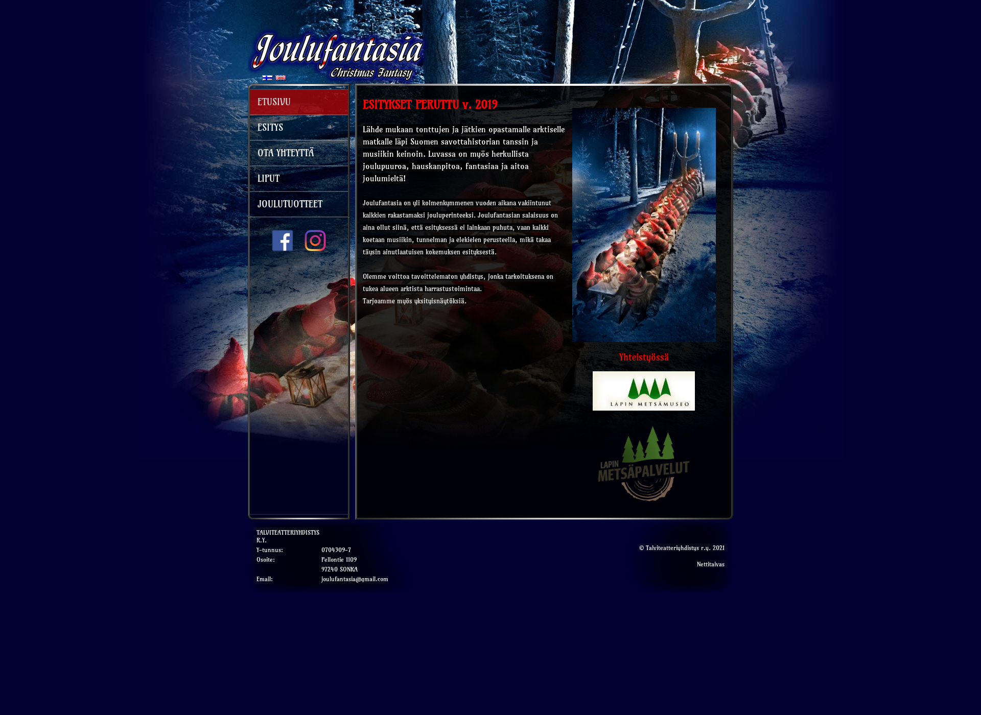 Screenshot for joulufantasia.fi