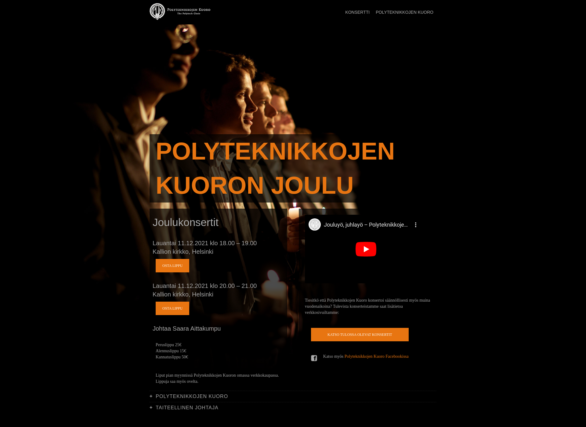 Screenshot for joulukonsertti.fi