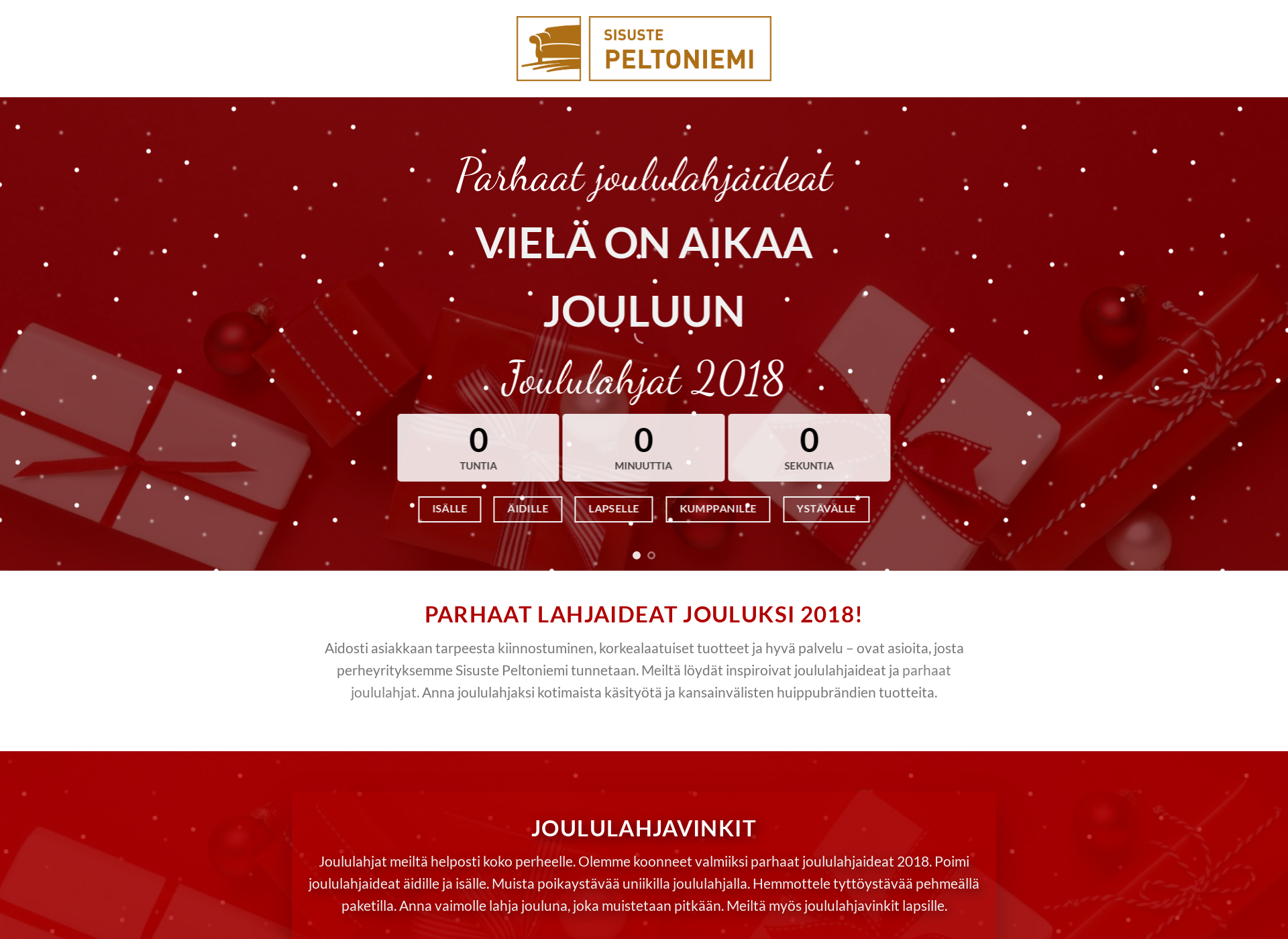 Screenshot for joululahjat2018.fi
