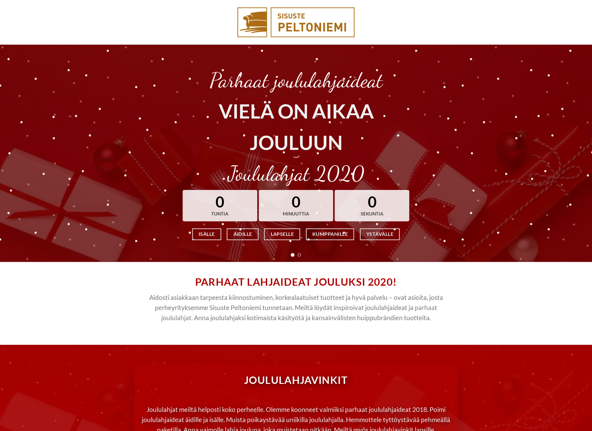 Screenshot for joululahjat2020.fi