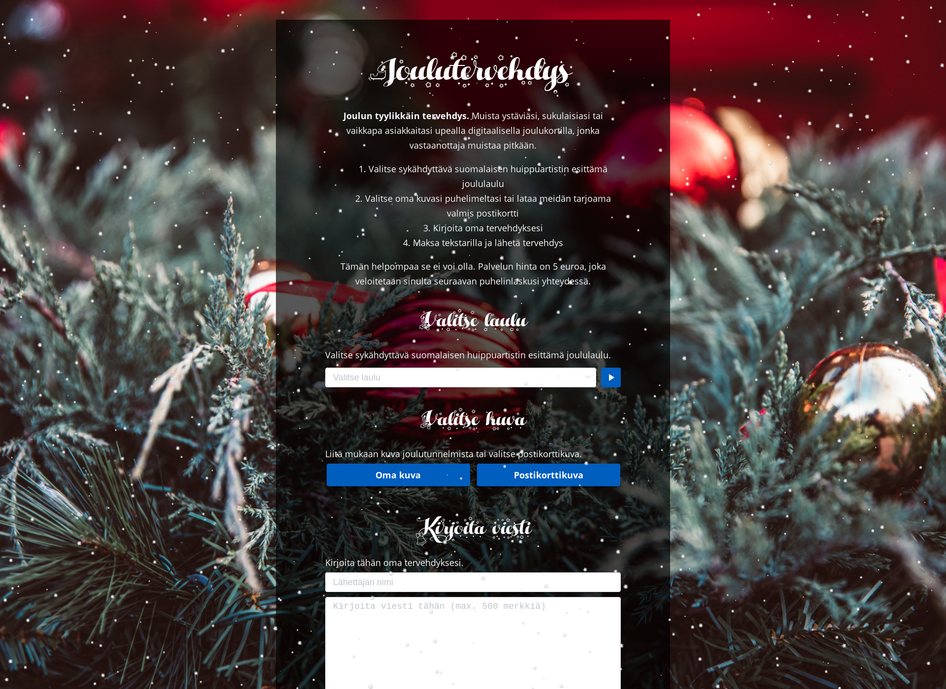 Screenshot for joulutervehdys.fi