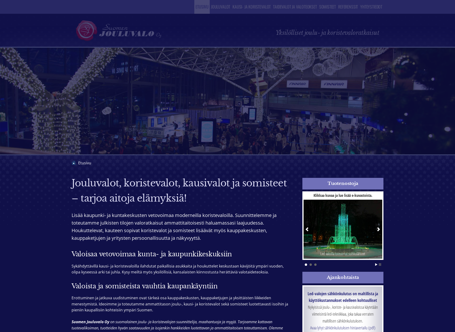 Screenshot for jouluvalo.fi