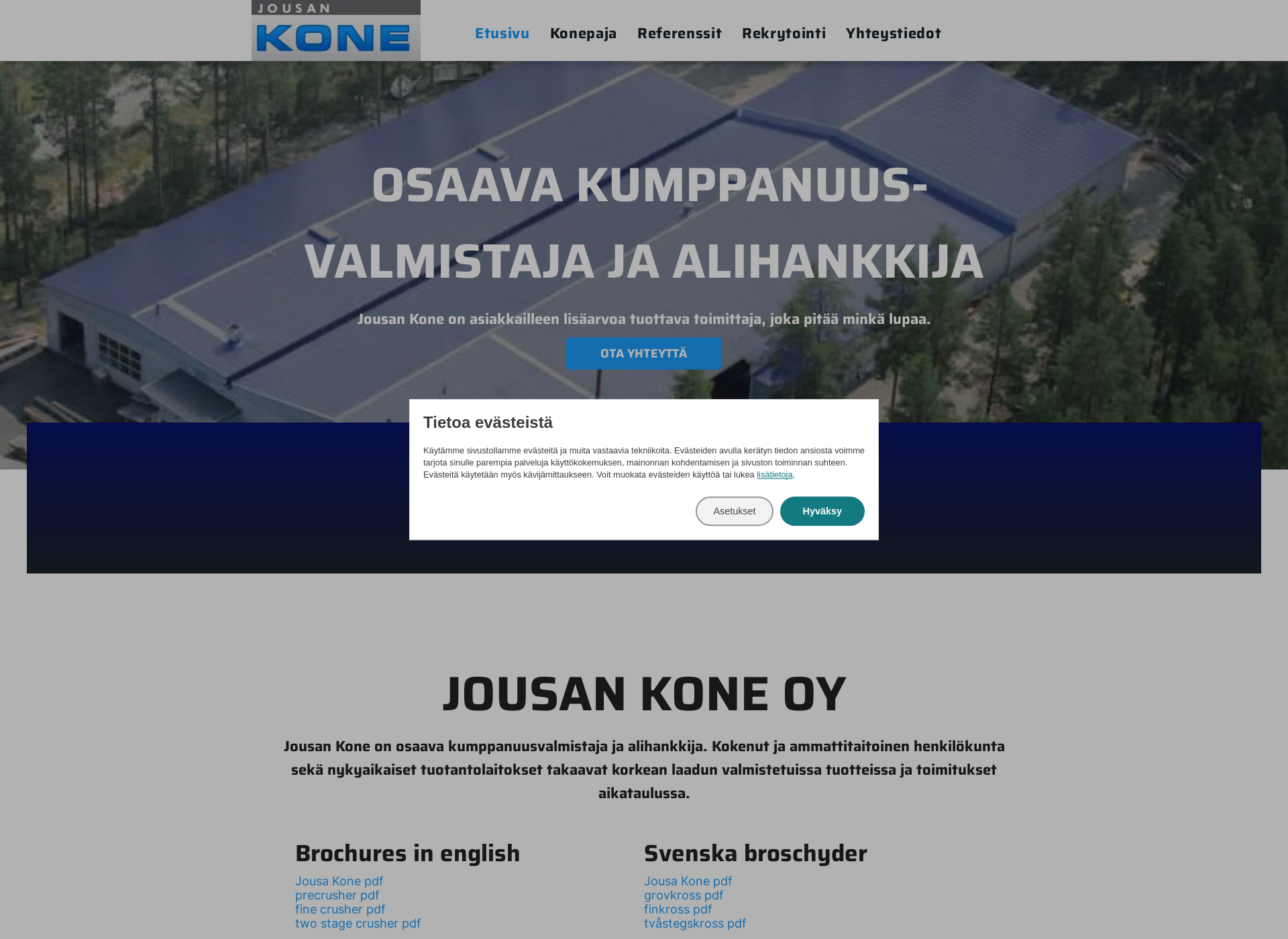 Screenshot for jousankone.fi
