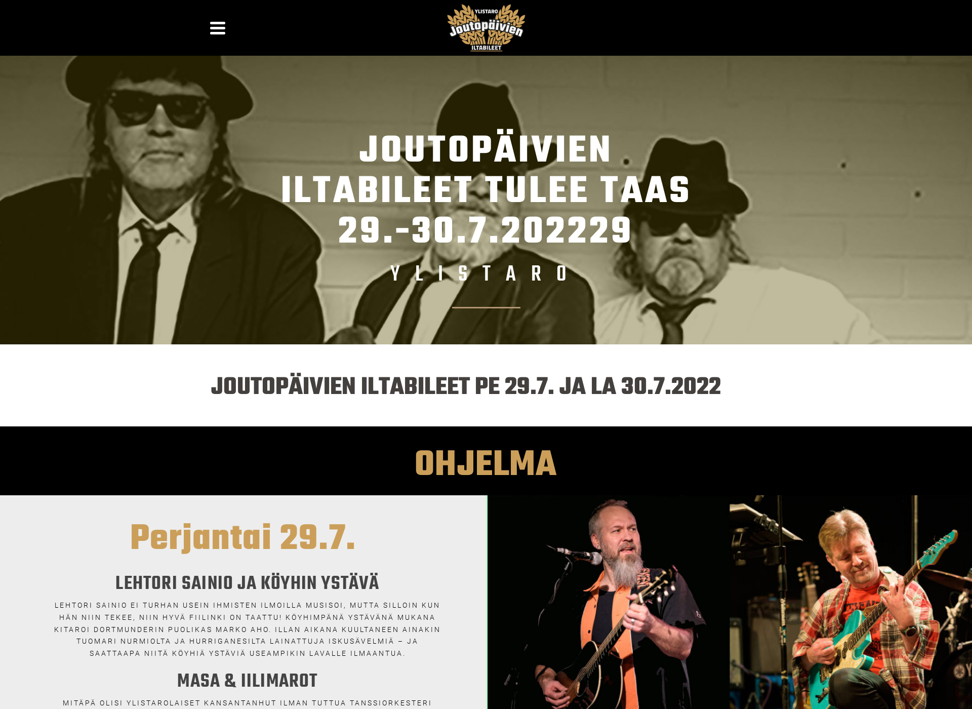 Skärmdump för joutopaivat.fi