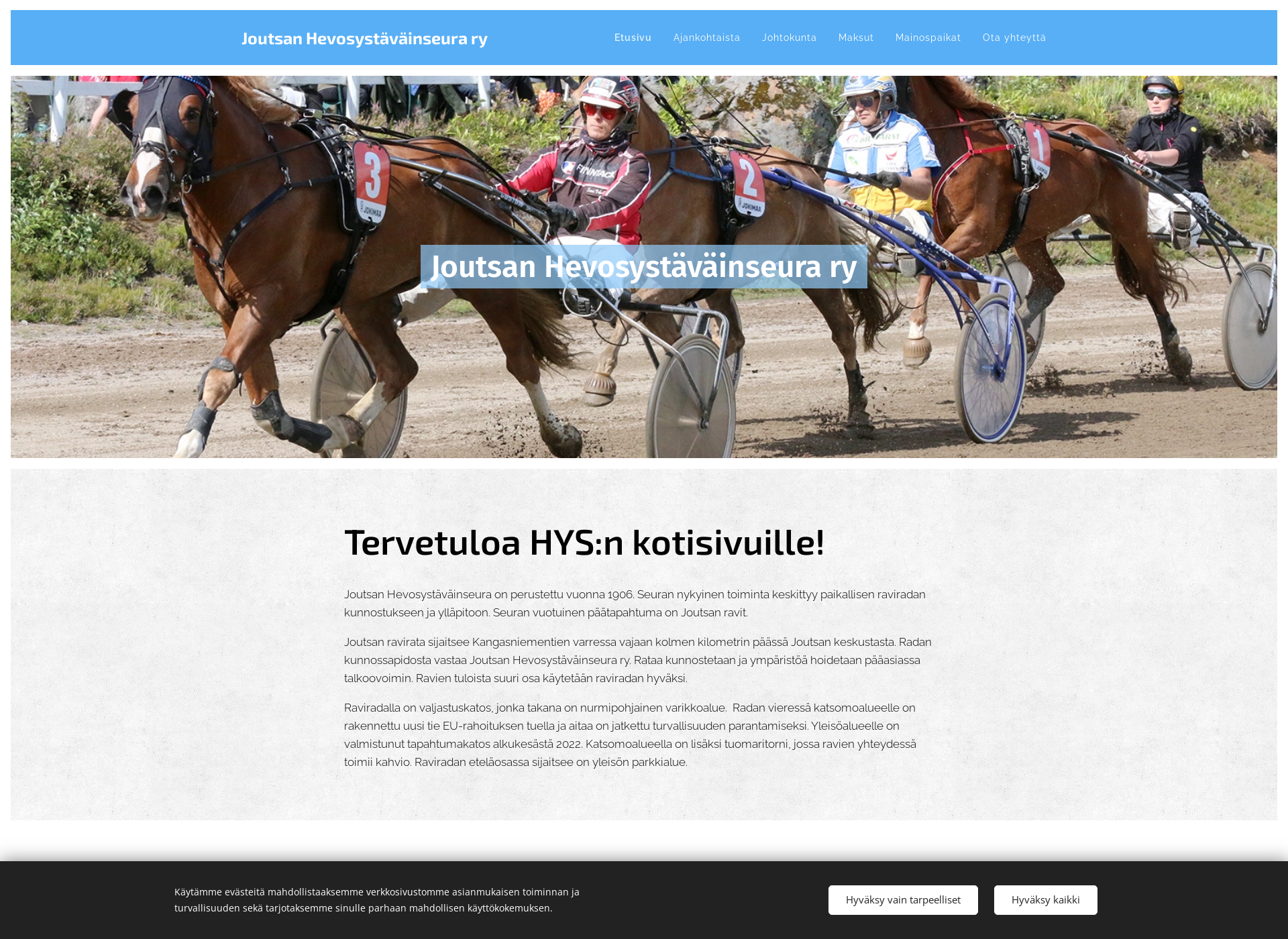 Screenshot for joutsanhevosystavainseura.fi