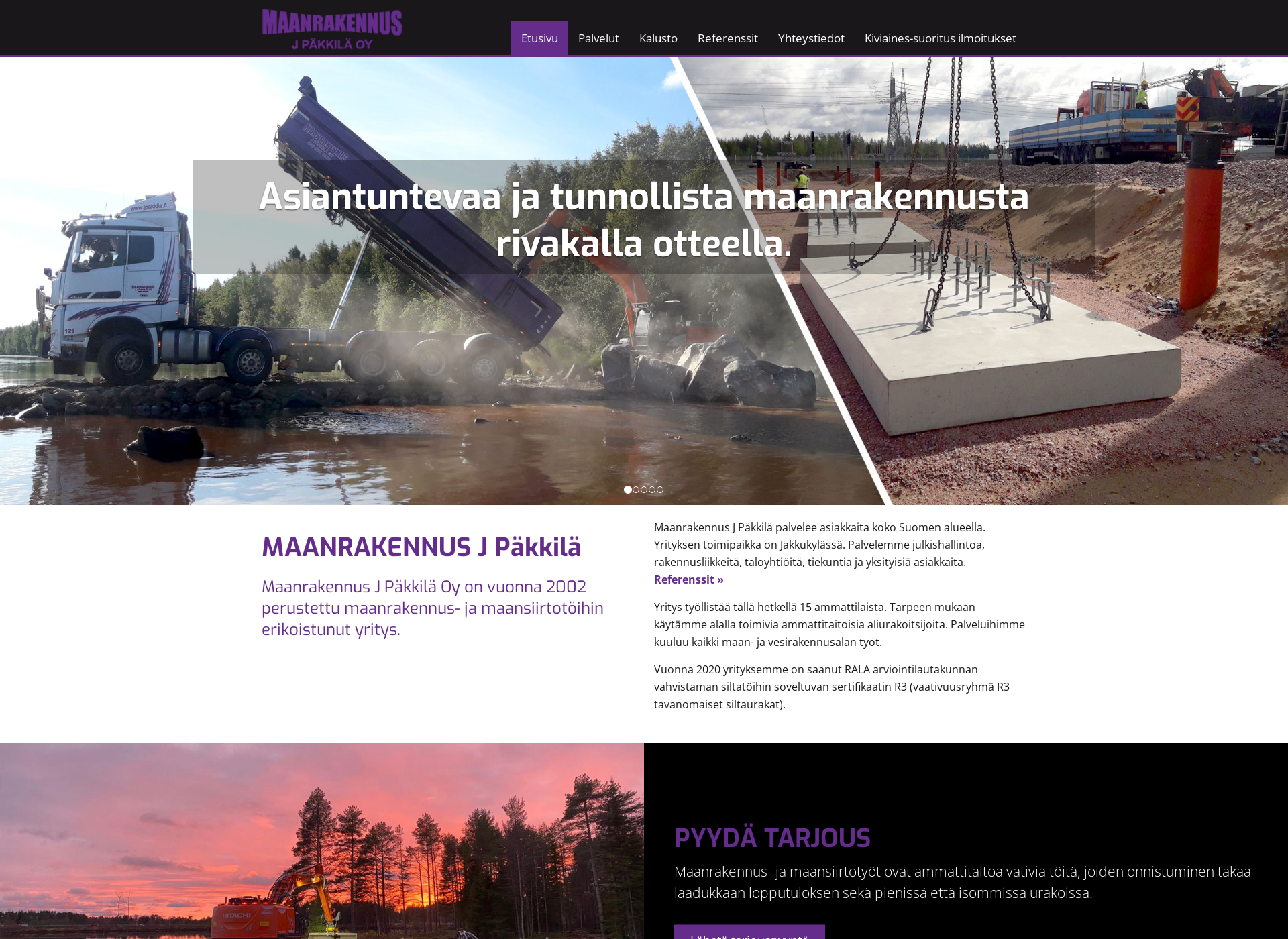 Skärmdump för jpakkila.fi