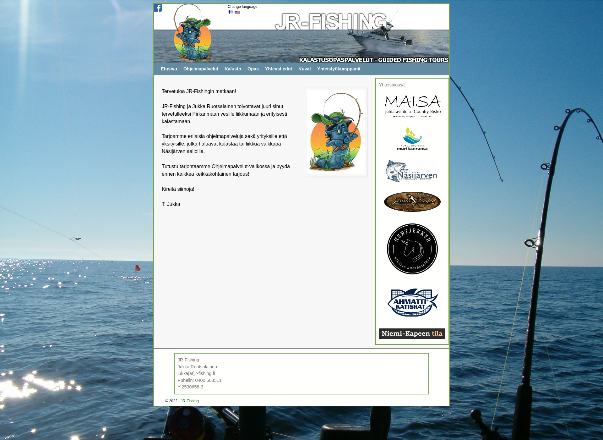 Skärmdump för jr-fishing.fi