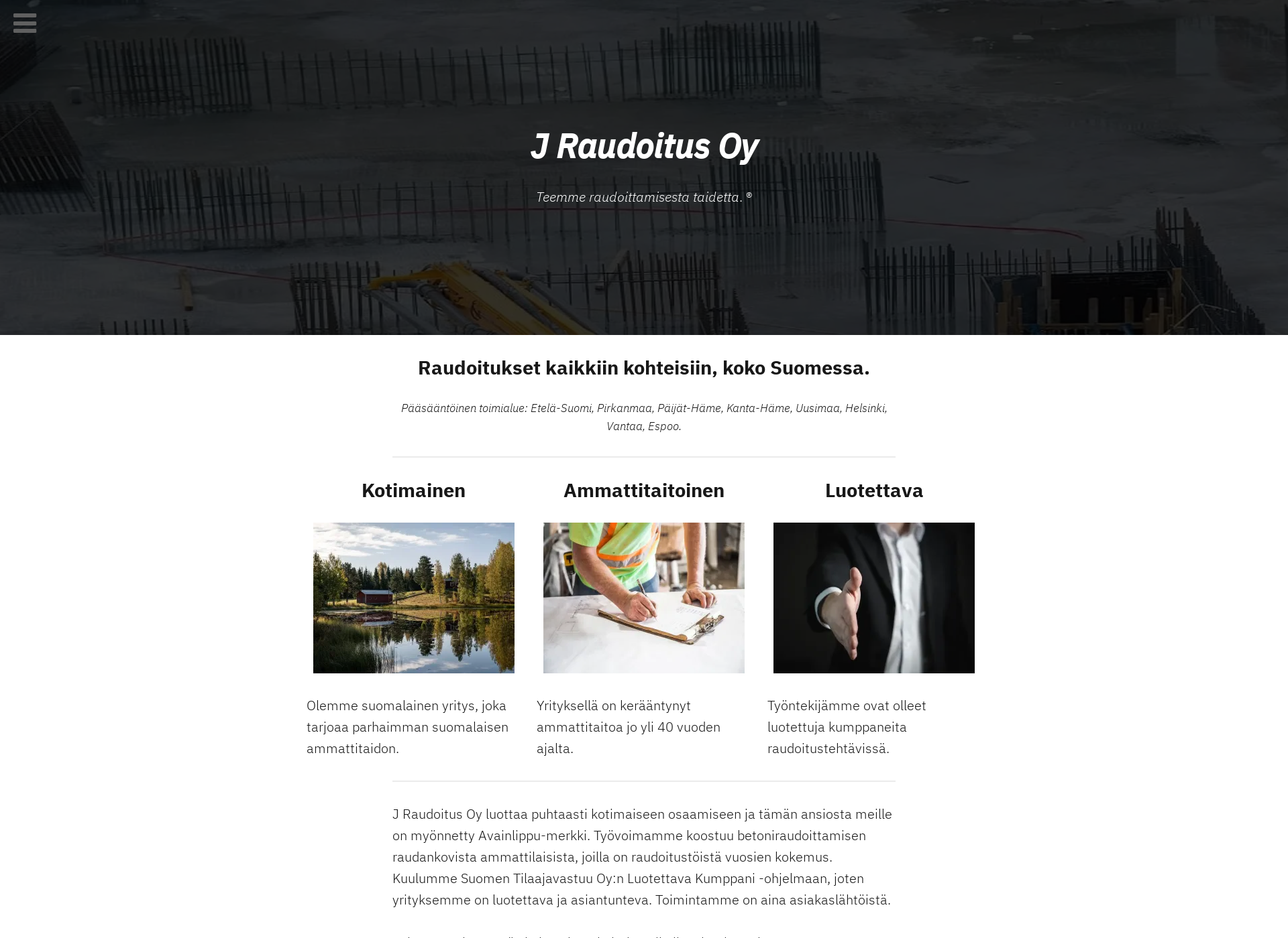 Screenshot for jraudoitus.fi