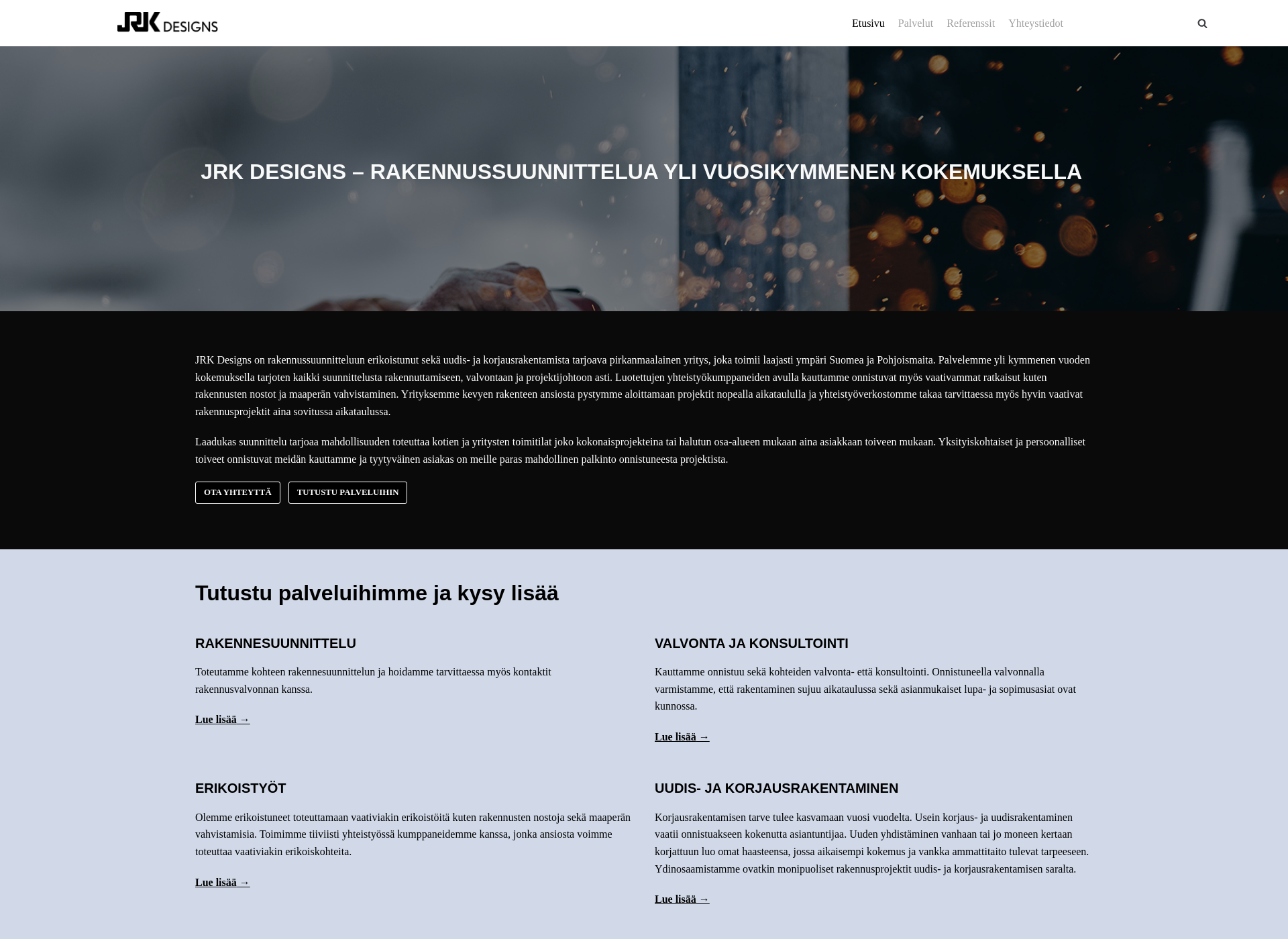 Screenshot for jrkdesigns.fi