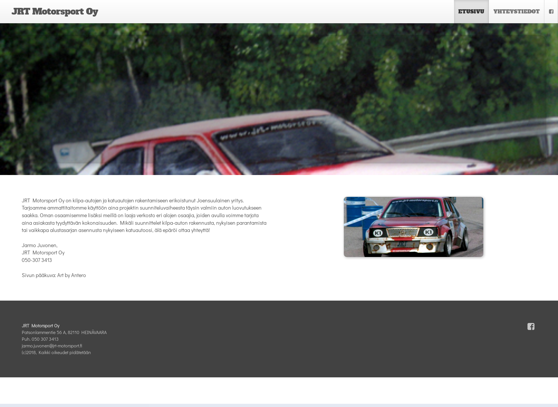 Skärmdump för jrt-motorsport.fi