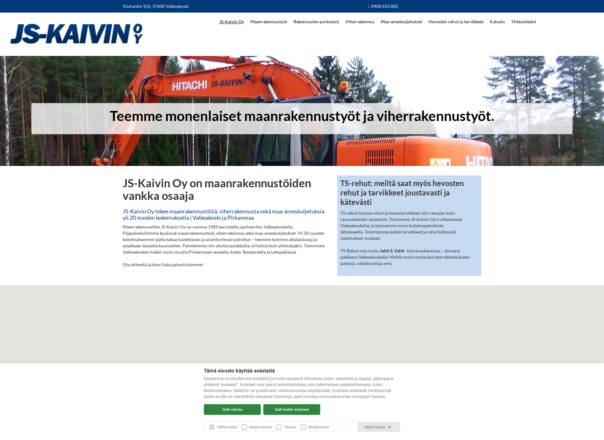 Skärmdump för js-kaivin.fi