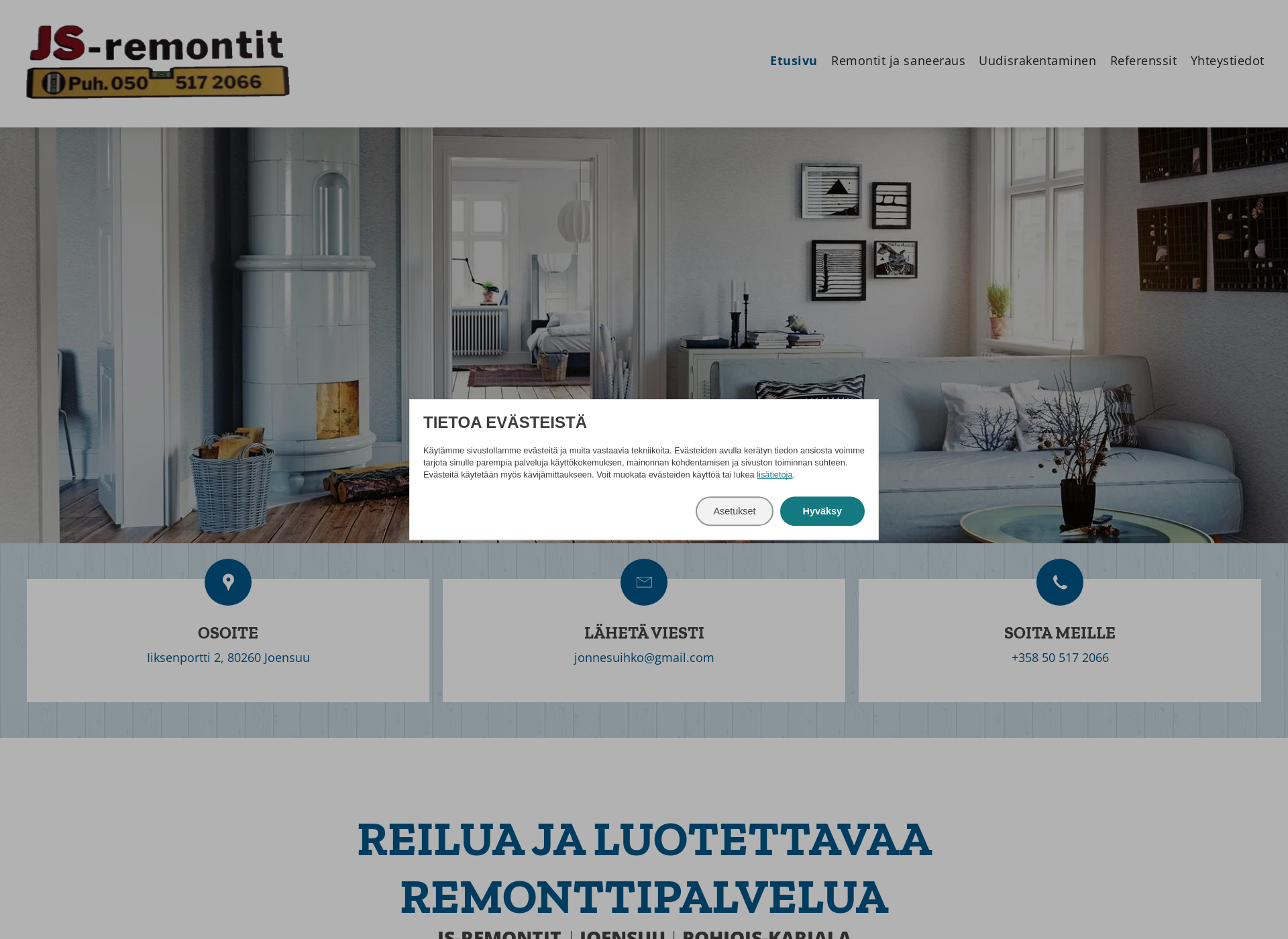 Skärmdump för js-remontit.fi