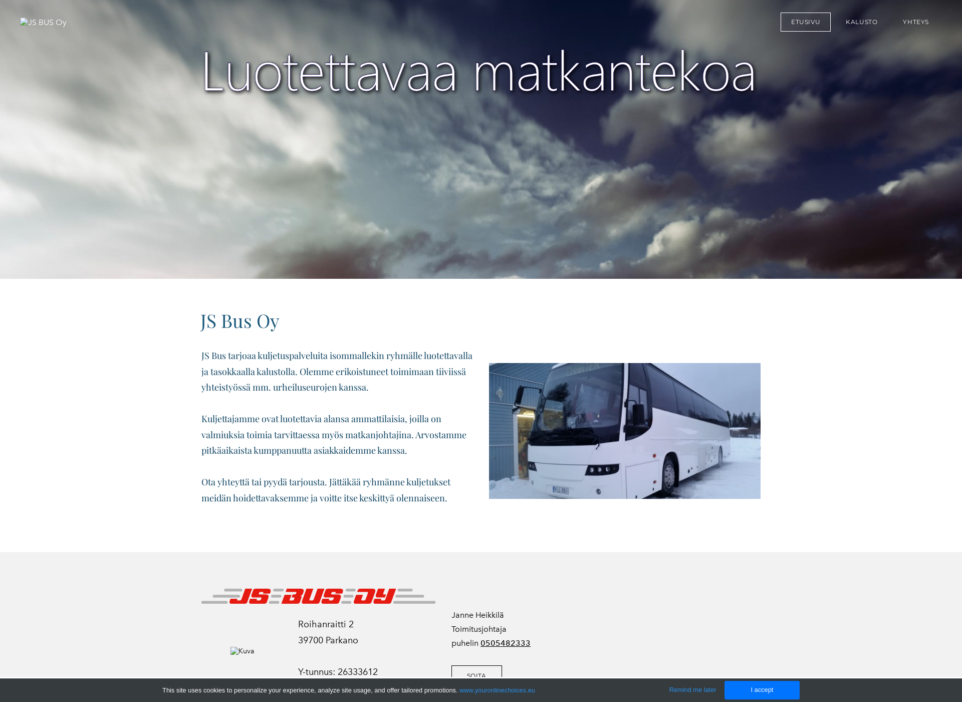 Screenshot for jsbus.fi