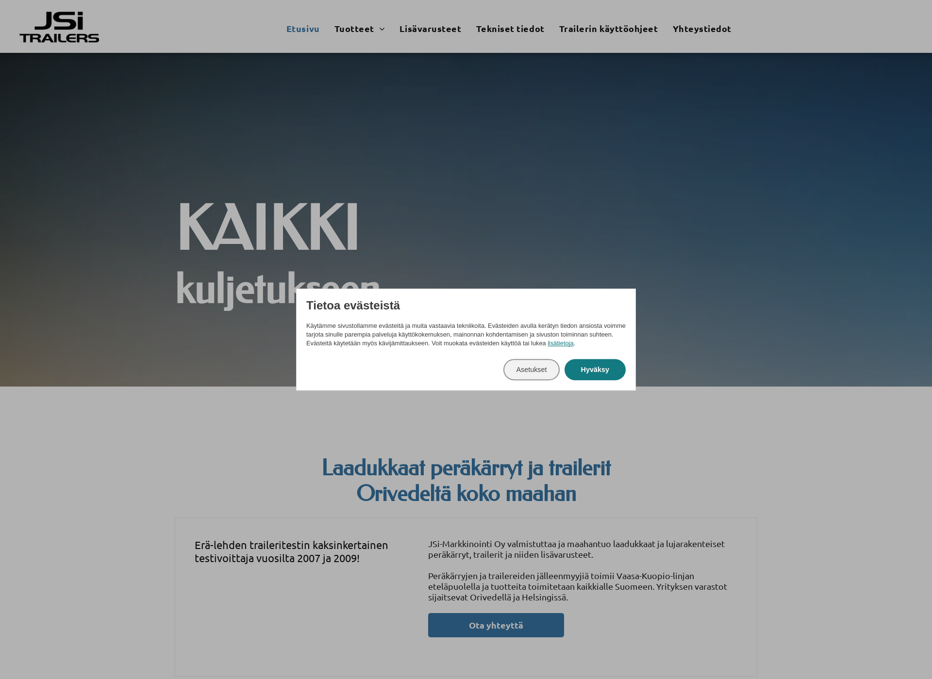 Skärmdump för jsimarkkinointi.fi