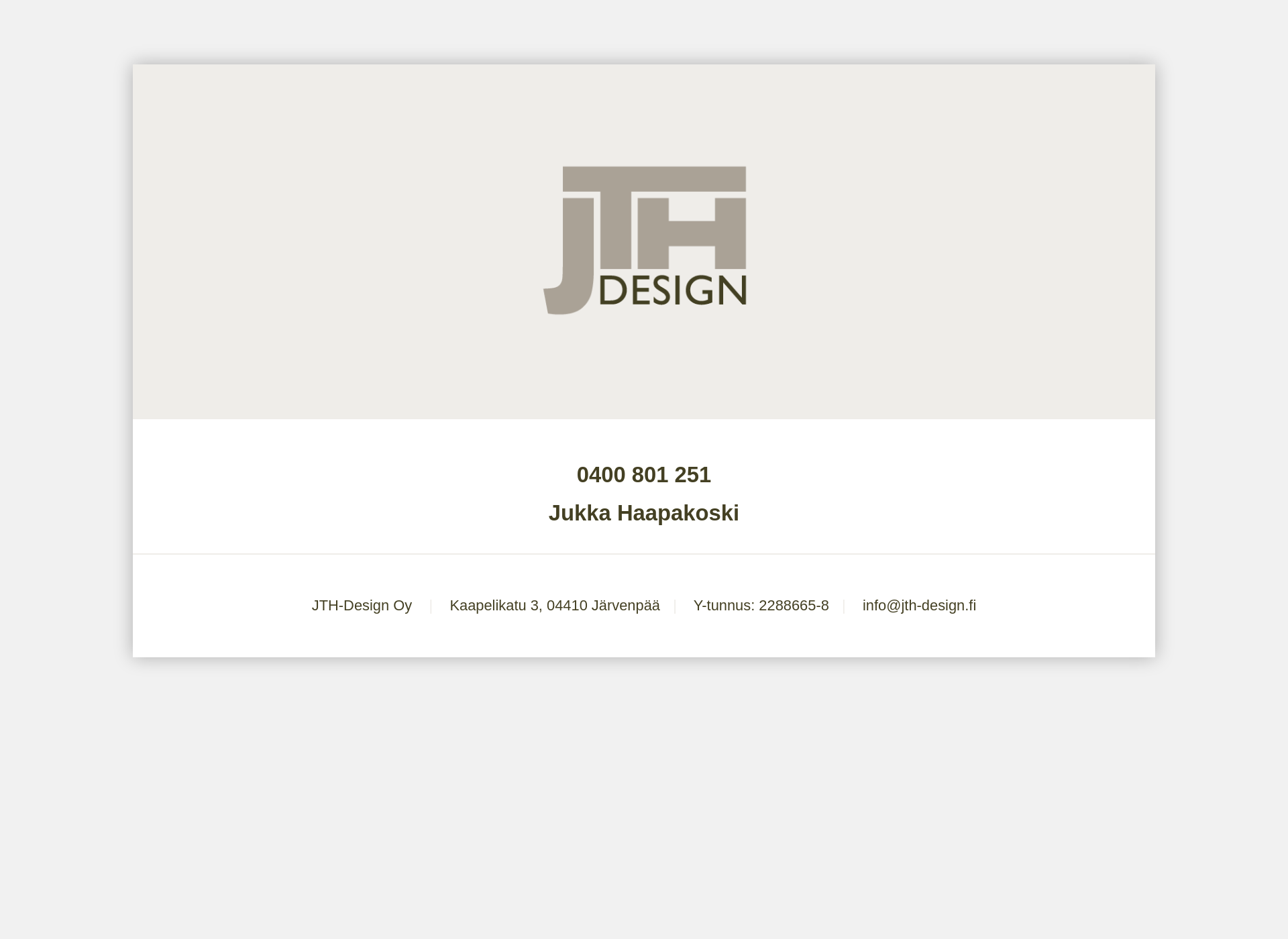 Skärmdump för jth-design.fi
