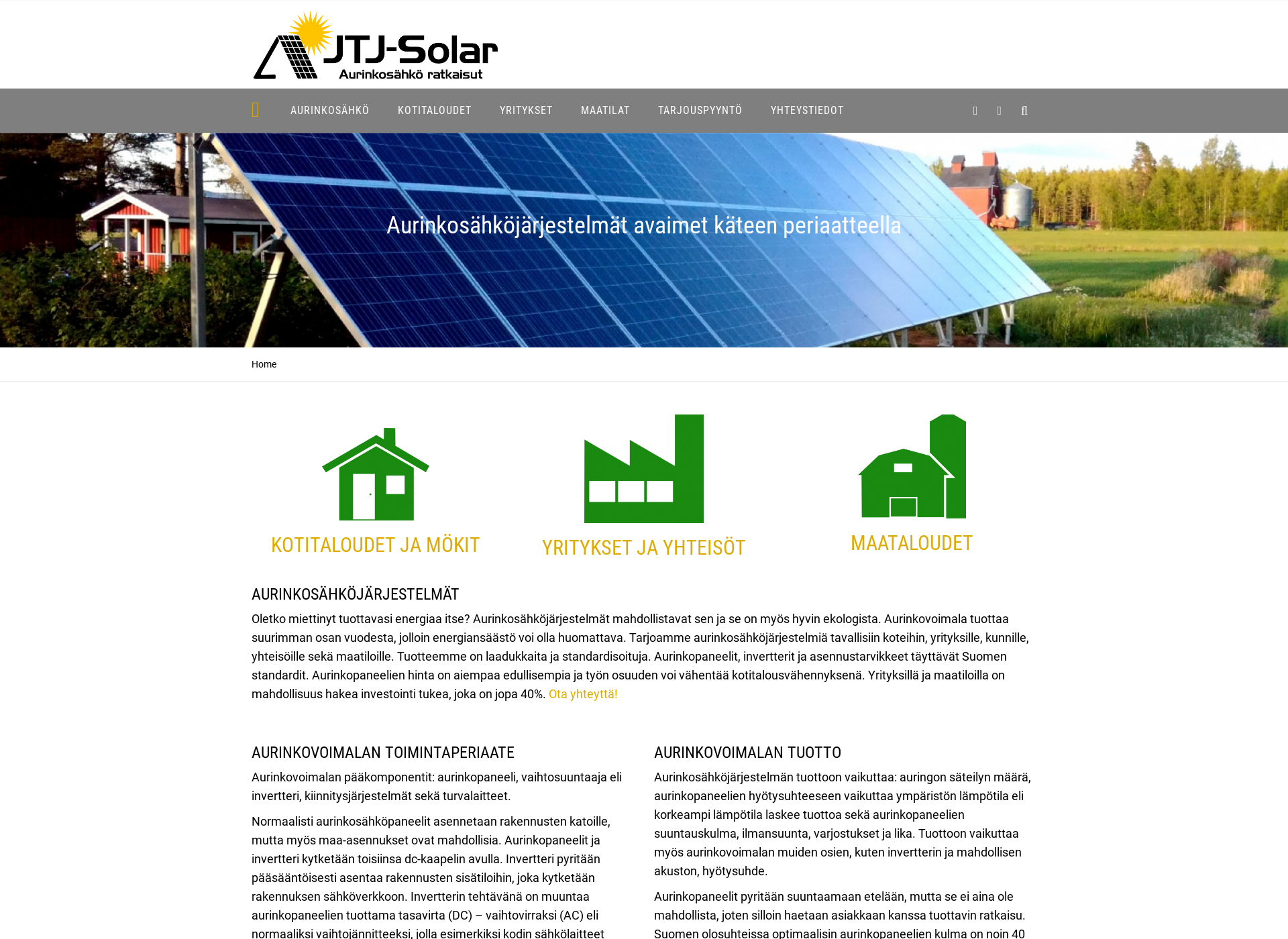 Screenshot for jtj-solar.fi