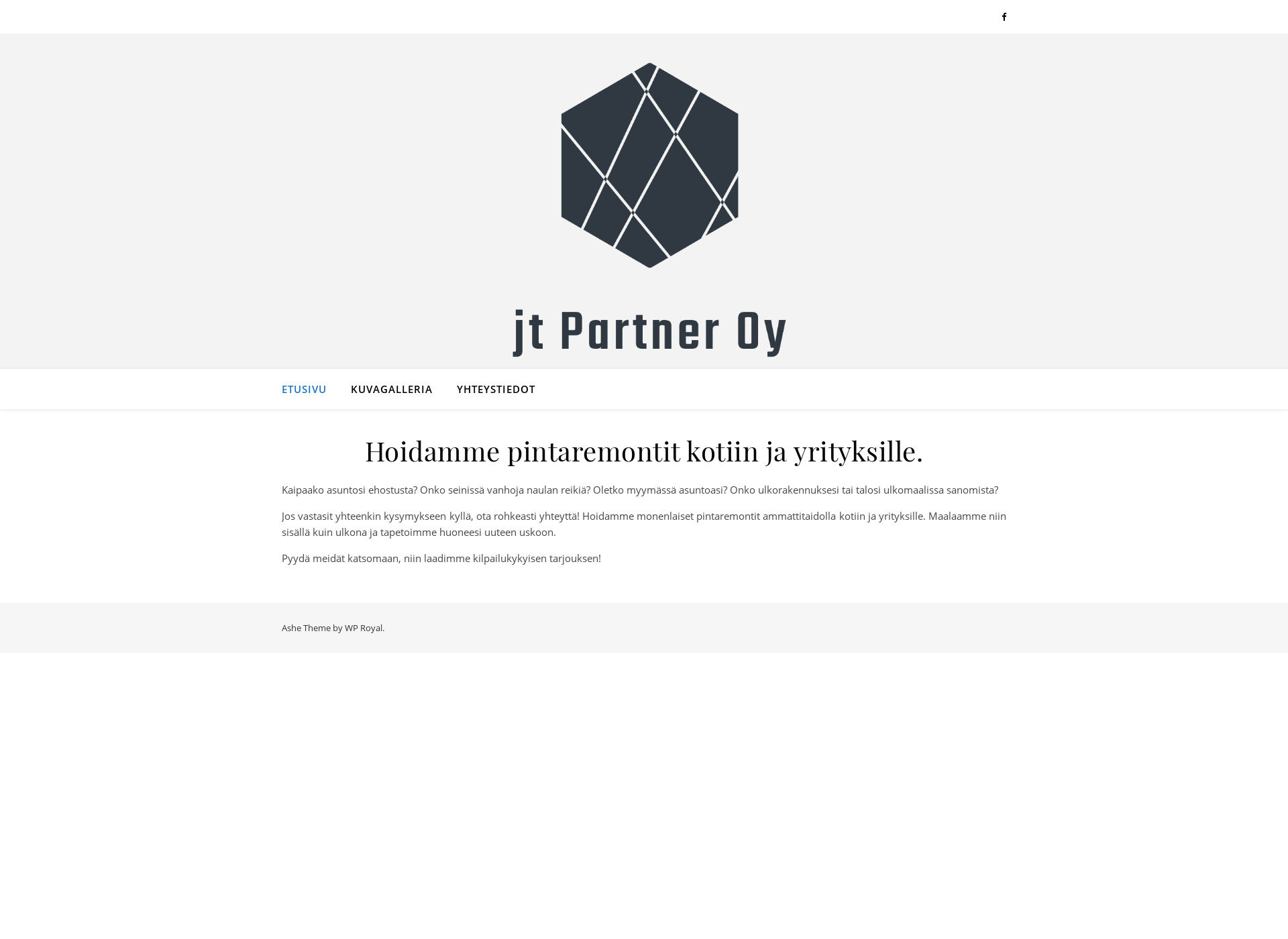 Skärmdump för jtpartner.fi