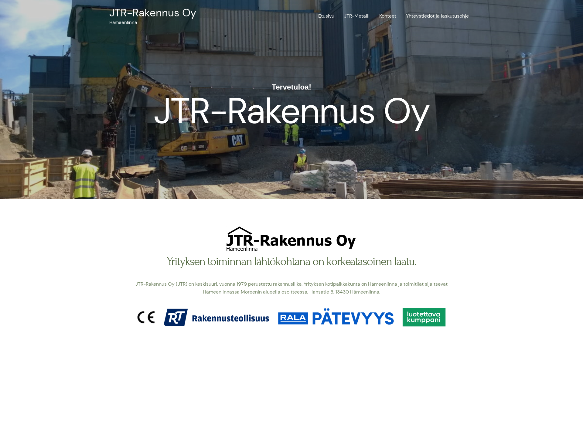 Skärmdump för jtr.fi
