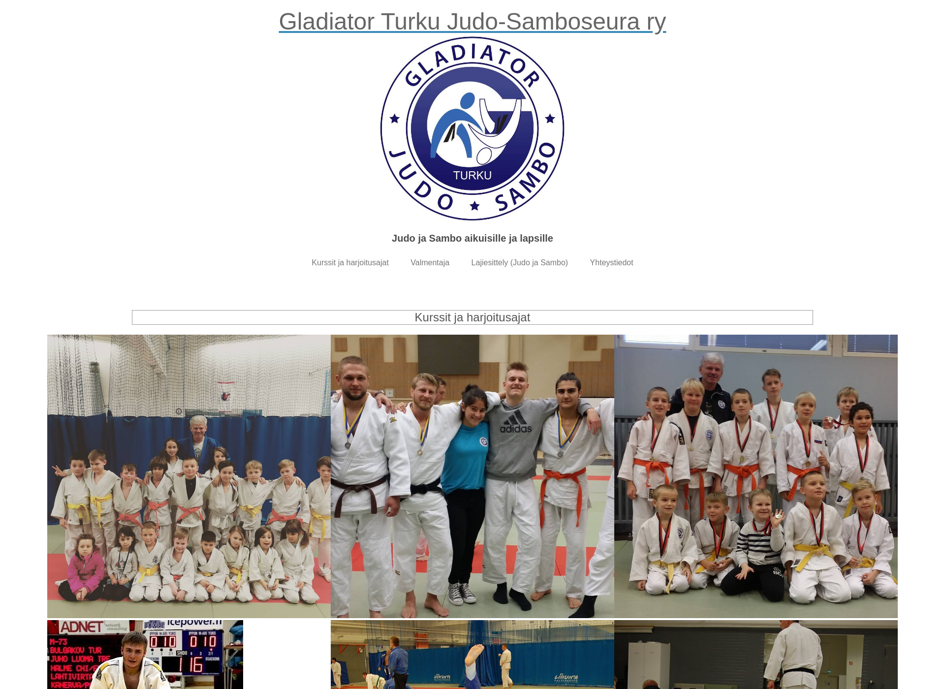 Skärmdump för judogladiator.fi
