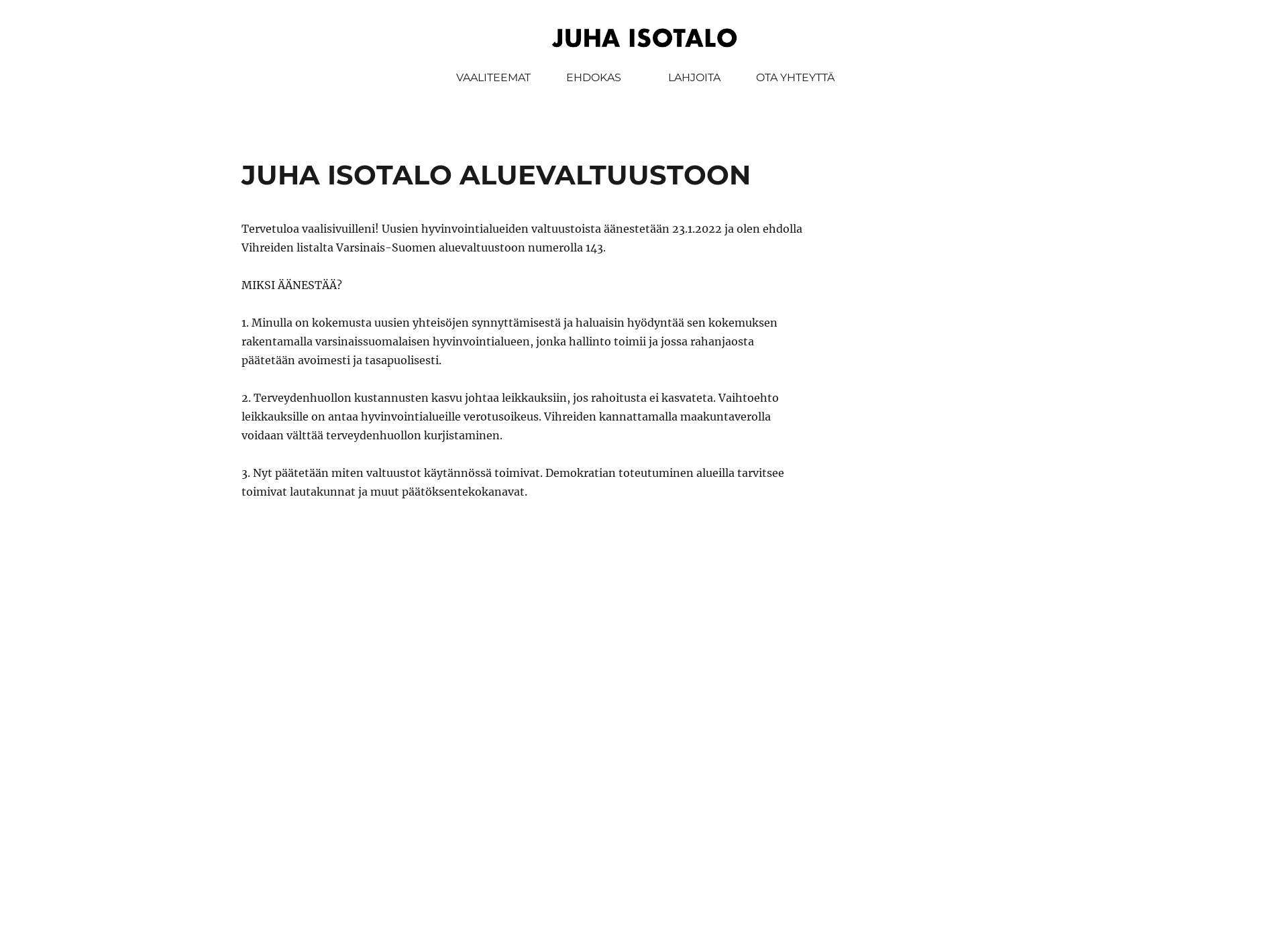 Screenshot for juhaisotalo.fi