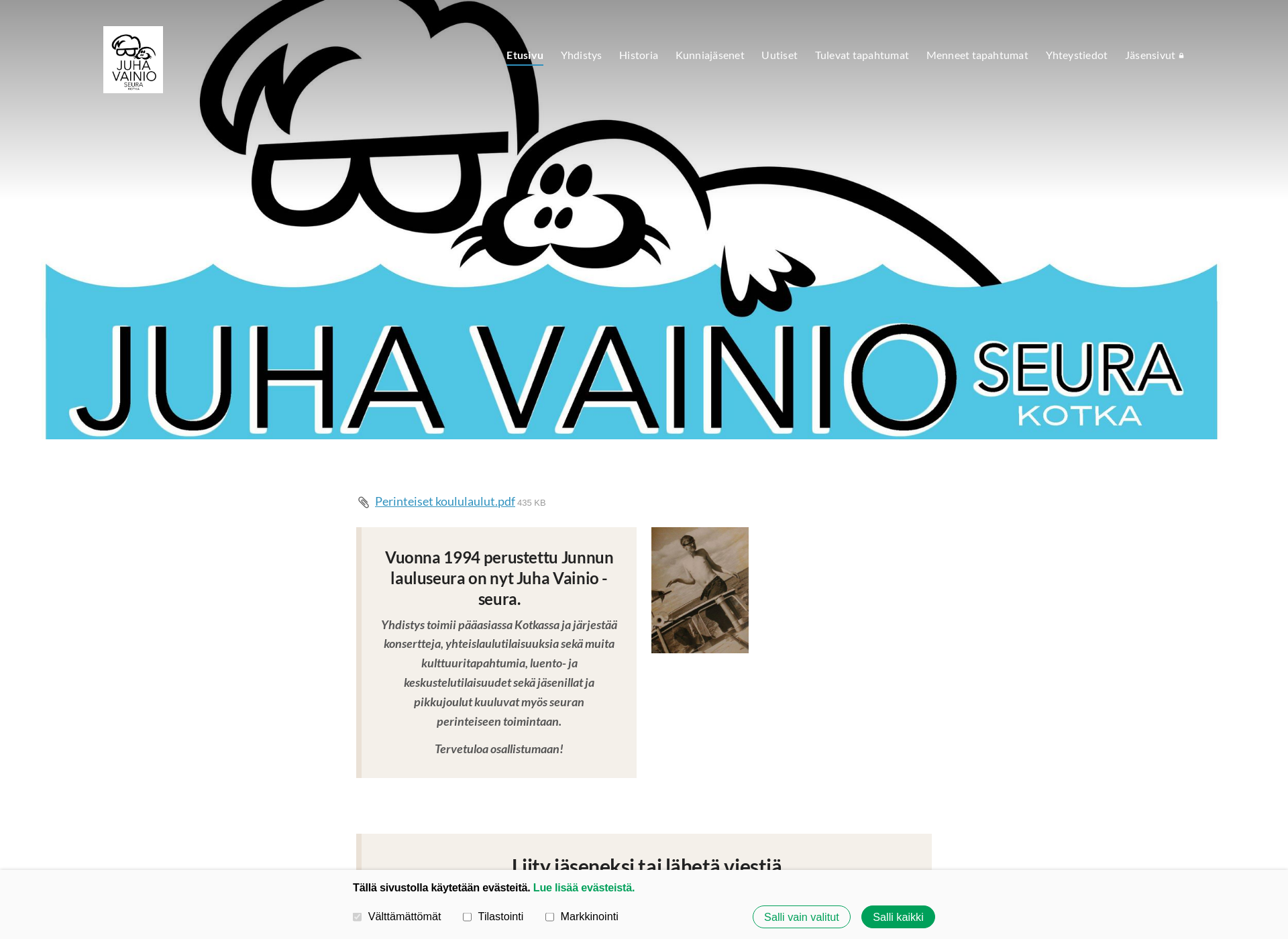 Screenshot for juhavainioseura.fi
